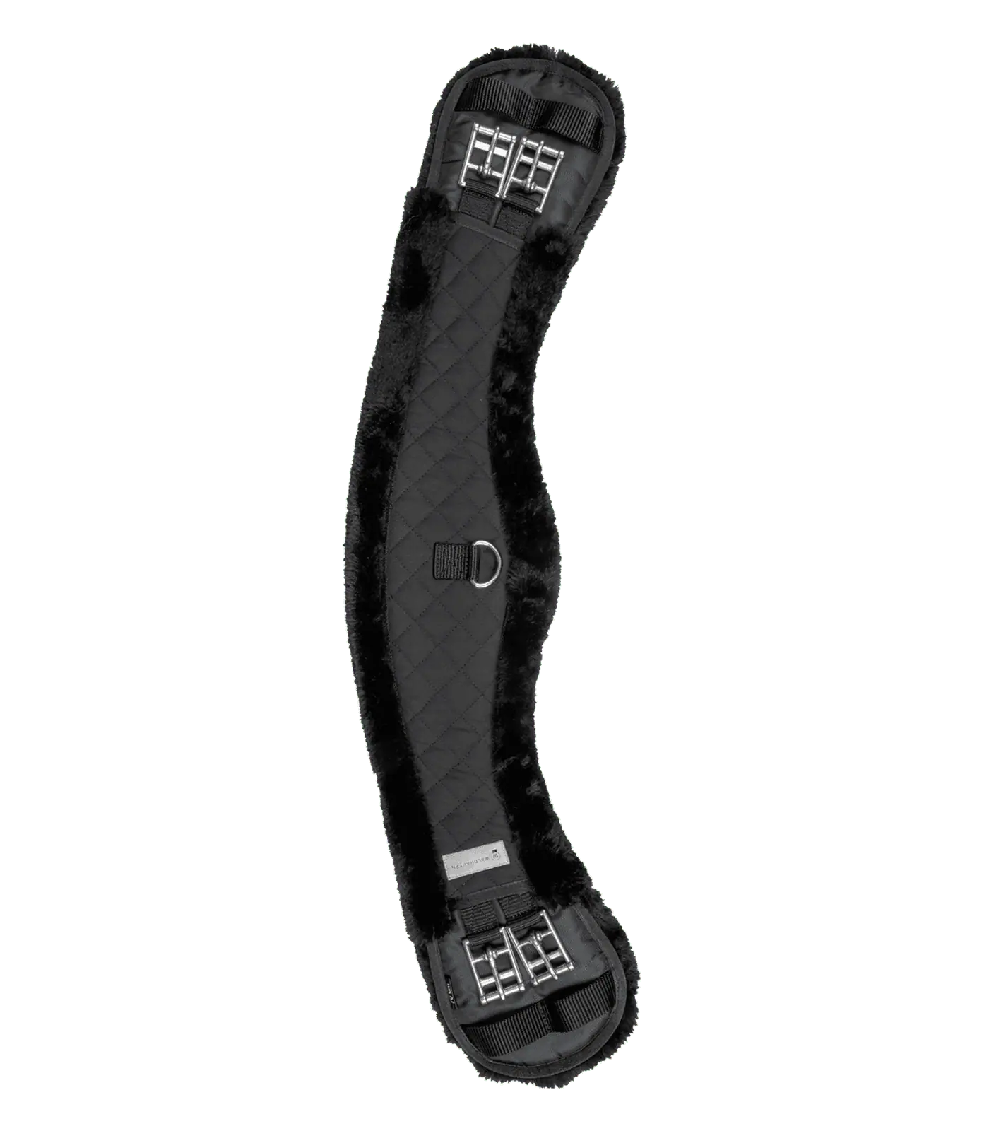 Waldhausen Sottopancia corto a mezzaluna con pelliccia teddy, nero/nero