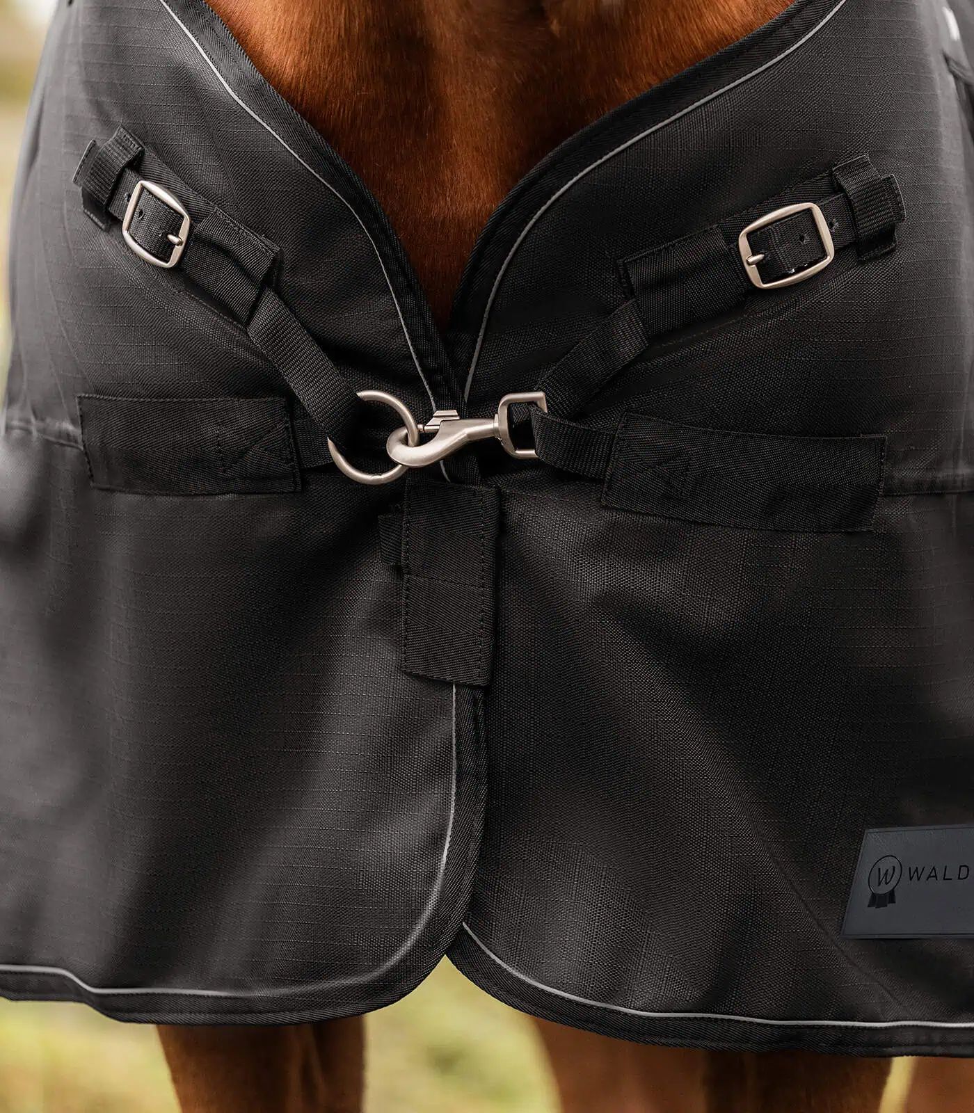 Couverture d'extérieur Waldhausen Scandic 100 g, imperméable, noir 135 cm
