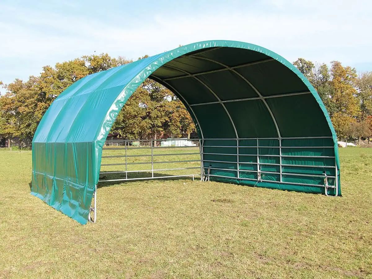 Rundbogen-Weideunterstand 6x6x3,57 m