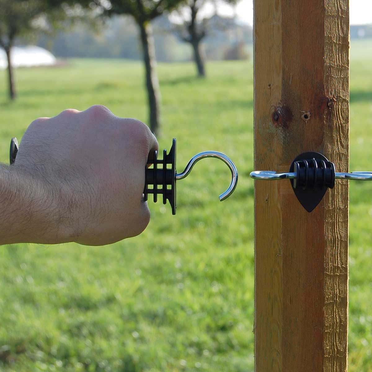 AKO Flexigate Sistema Cancello Flessibile con Corda 7,5 m, in uso, supporto