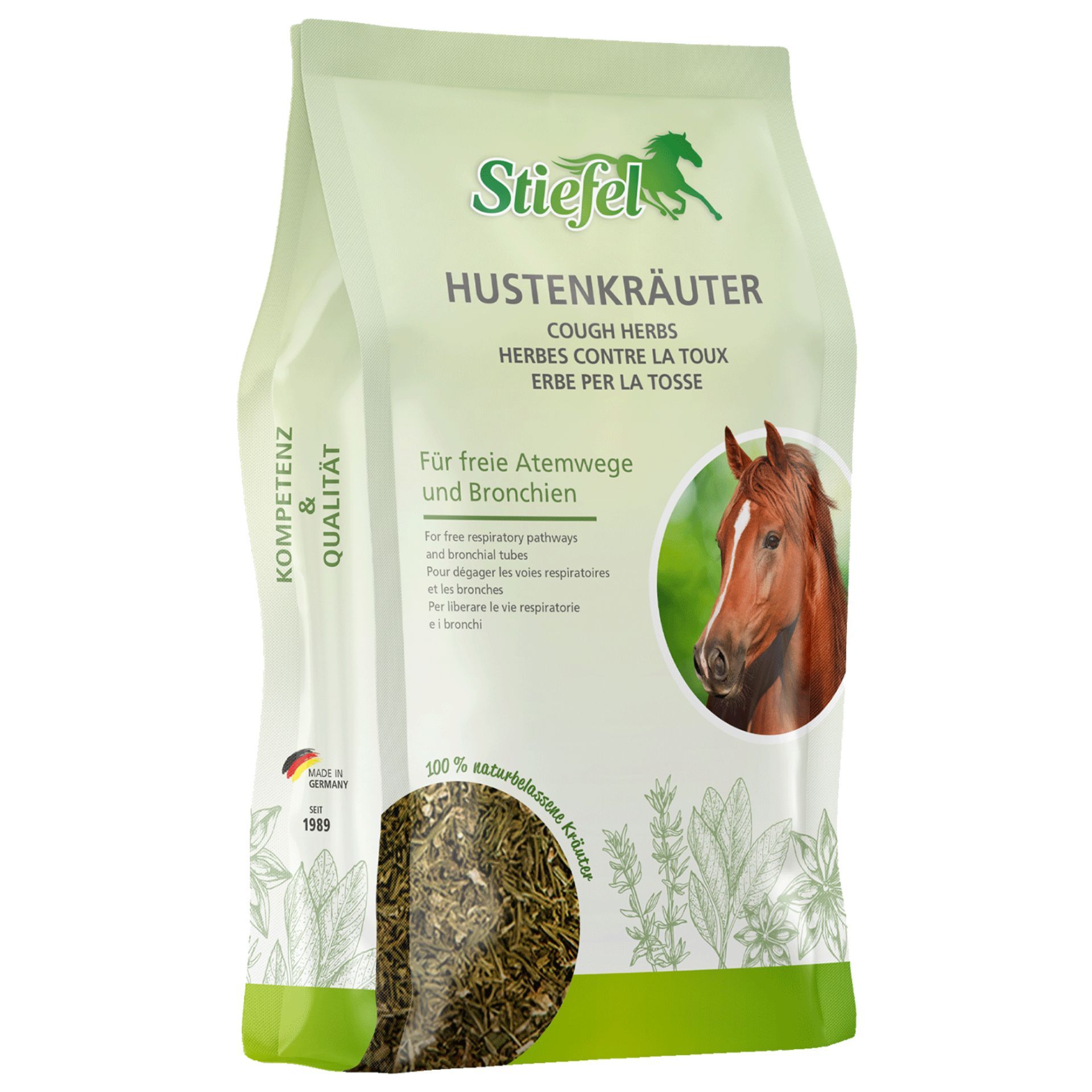 Stiefel Cough Herbs for Horses, Natural Herbal Mix, 1 kg, packaging