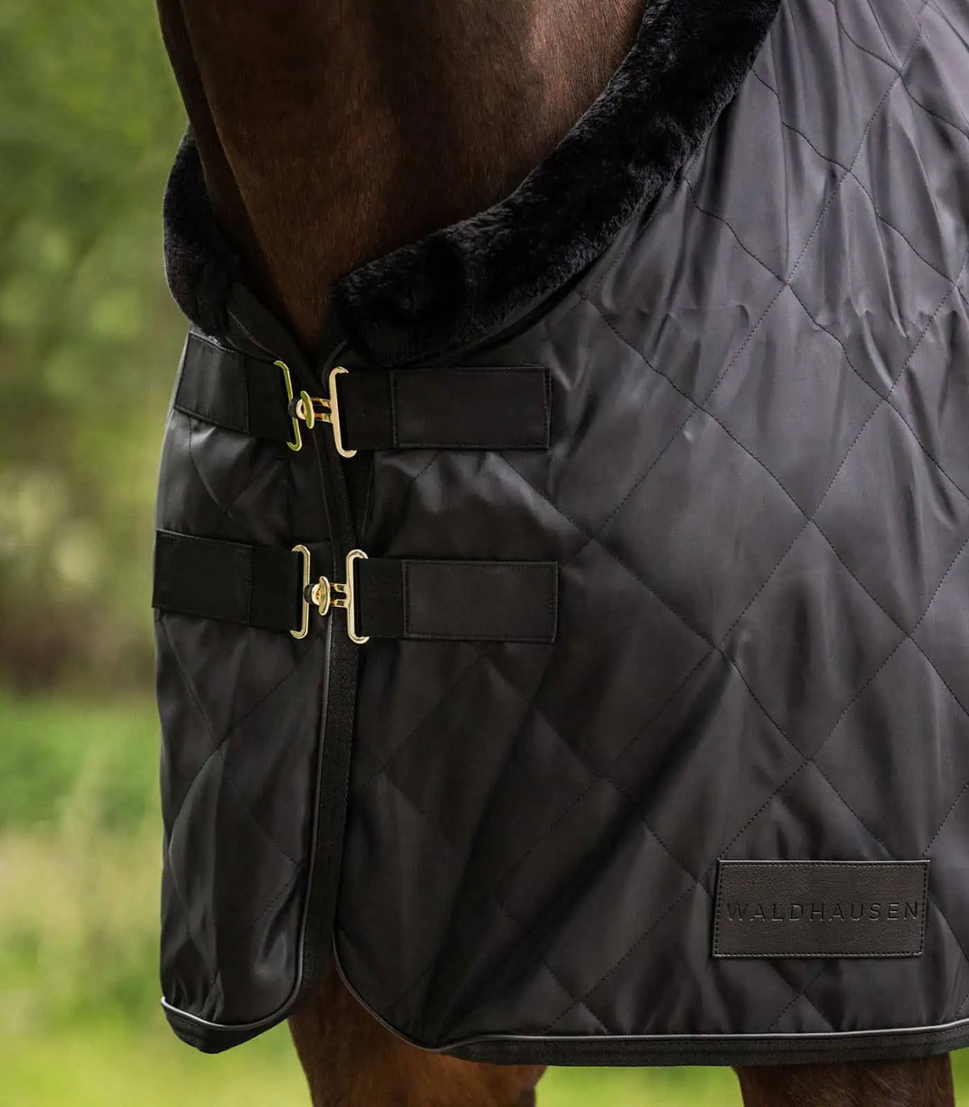 Couverture de transport Exclusive Waldhausen, fourrure synthétique, 50 g, Noir, 155 cm