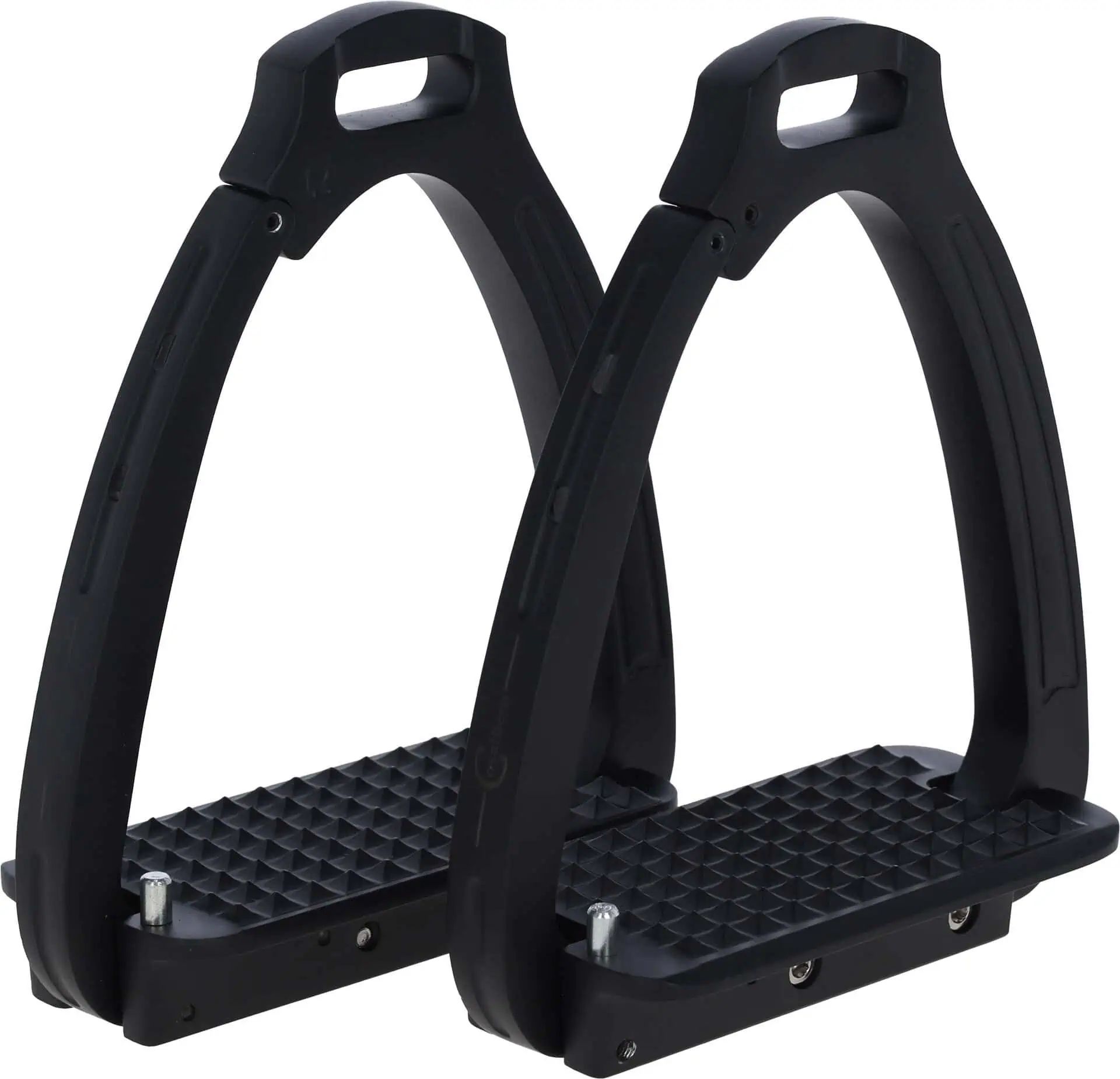 Étriers Covalliero Secure, noirs, 12 cm