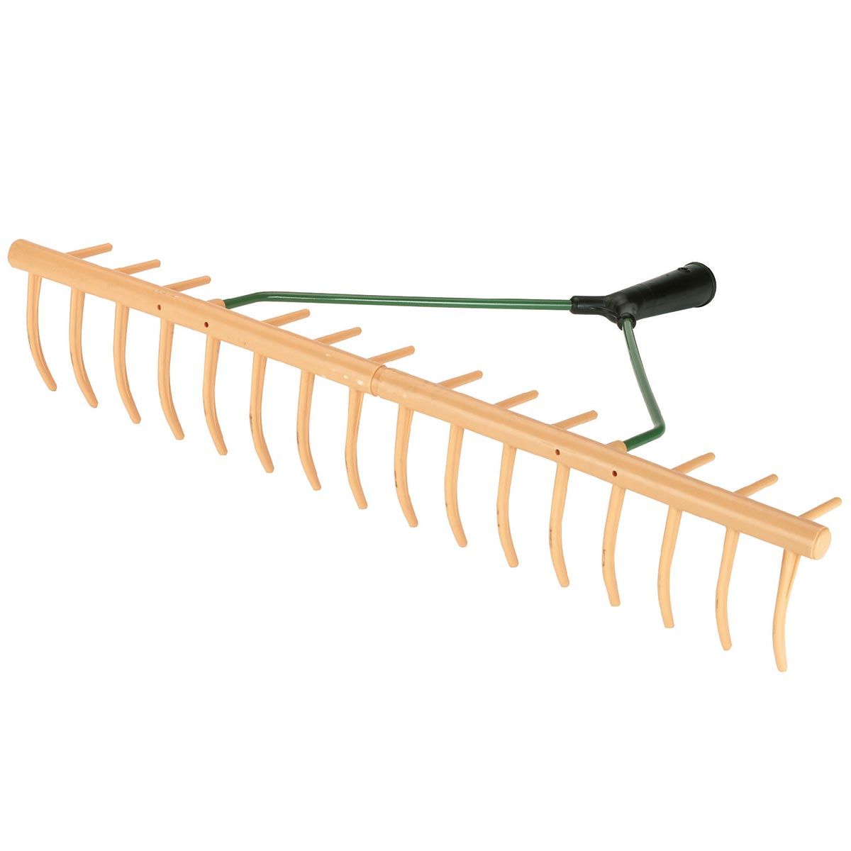 Kerbl Plastkratta med gräsfångartänder, 16 tänder, 64 cm, med skafthållare