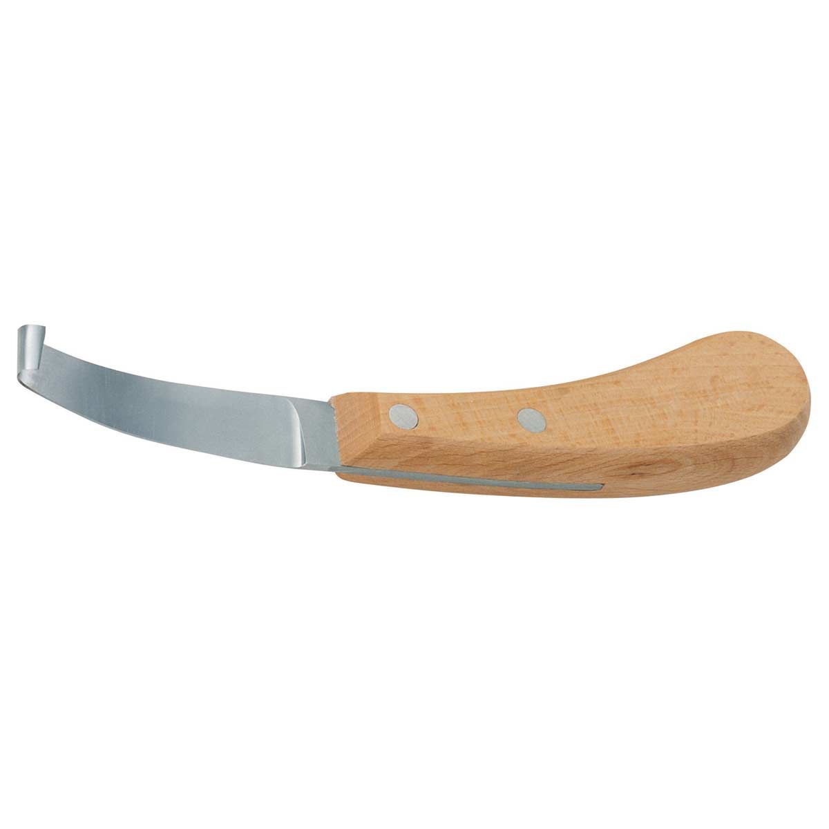 Kerbl Hufmesser Klauenmesser Profi, Spezialstahl mit Edelholzgriff, einschneidig rechts, breit