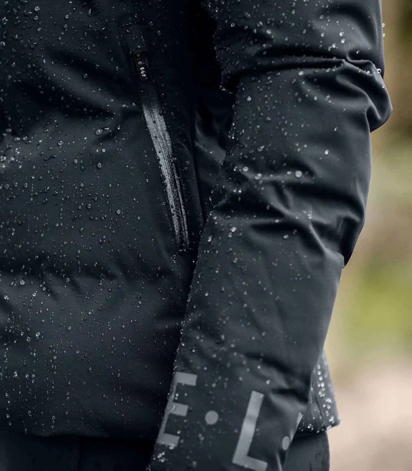 Veste d'équitation d'hiver ELT Ohio, femme, imperméable & coupe-vent, détail, fermeture