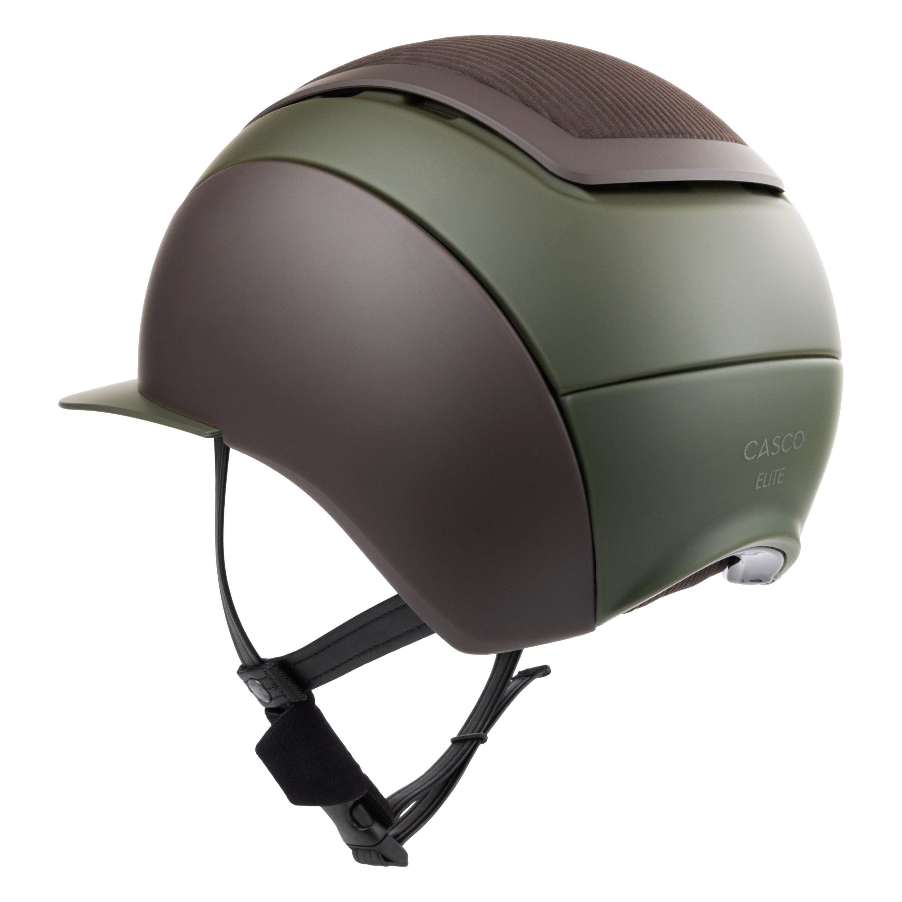 Casco ELITE Cottage Everwood Reithelm braun-olive, Country-Look, Seitenansicht