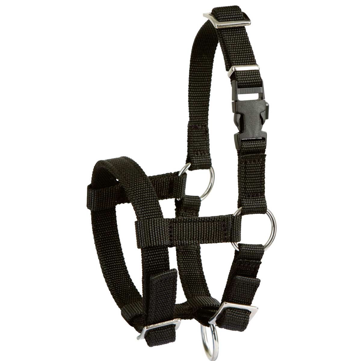 Licol Kerbl pour alpaga noir, réglable, fermoir clip, polypropylène