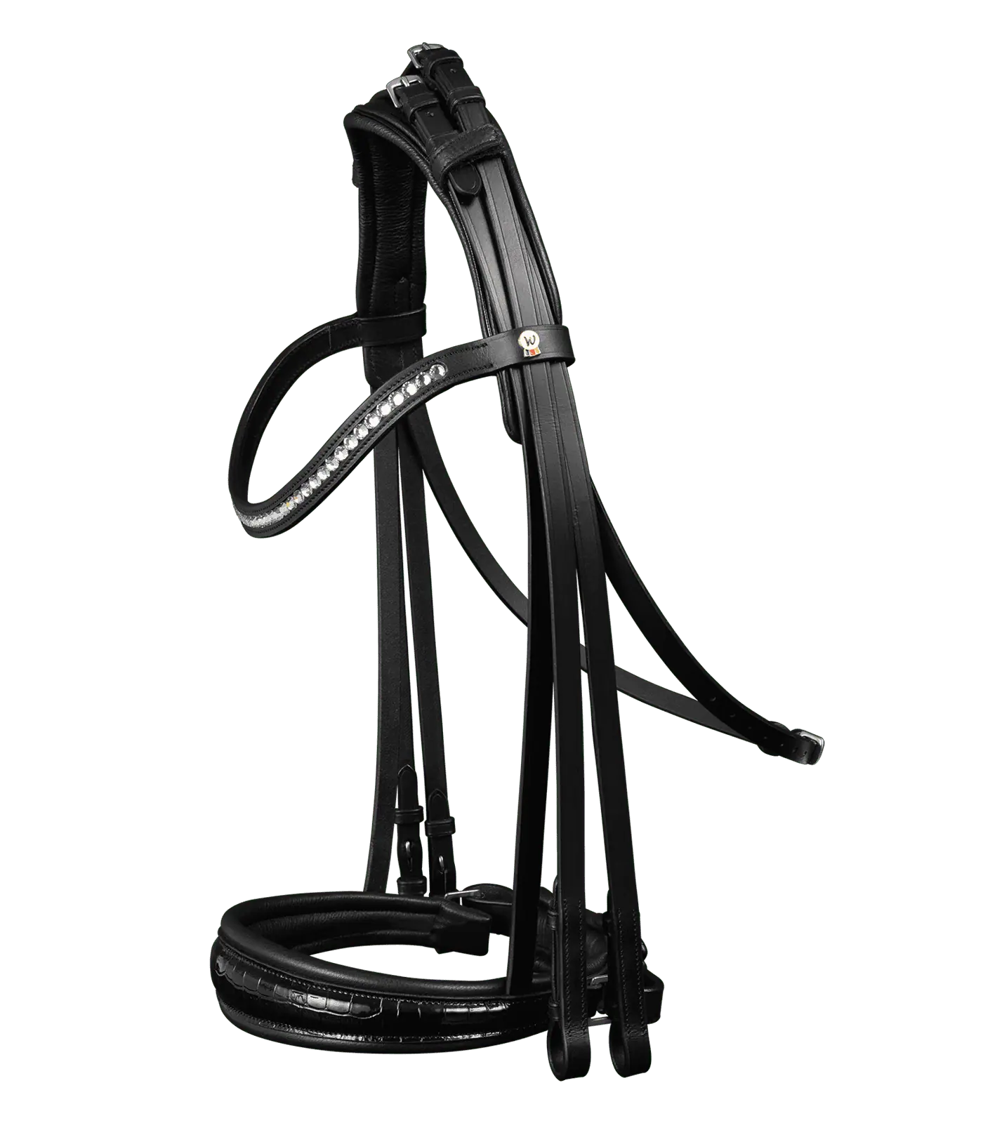 Bride Waldhausen S-Line Magic, noire, avec cristaux brillants