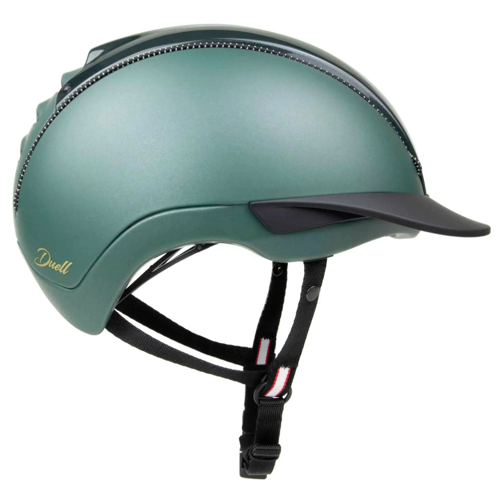 Casco Reithelm DUELL, sportliche Reitkappe mit breitem Visier, Seitenansicht