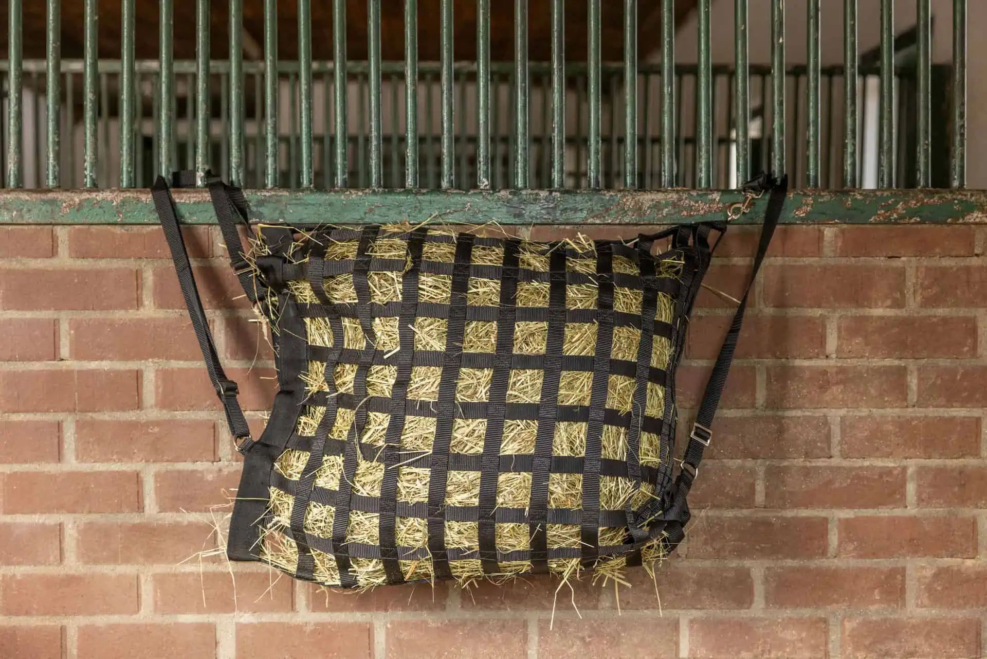 Covalliero Sac de fân pentru cai 68 x 55 x 18 cm, rezistent, în utilizare, în grajd