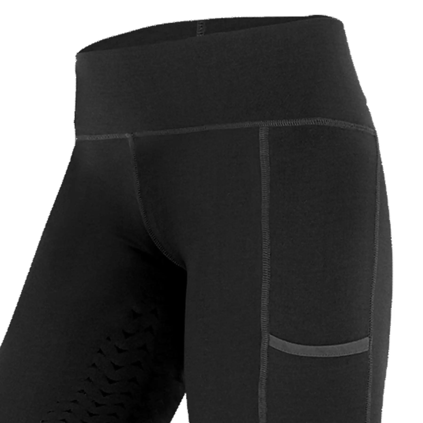 ELT Ella lovagló leggings szilikon üléslappal, légáteresztő, fekete D40