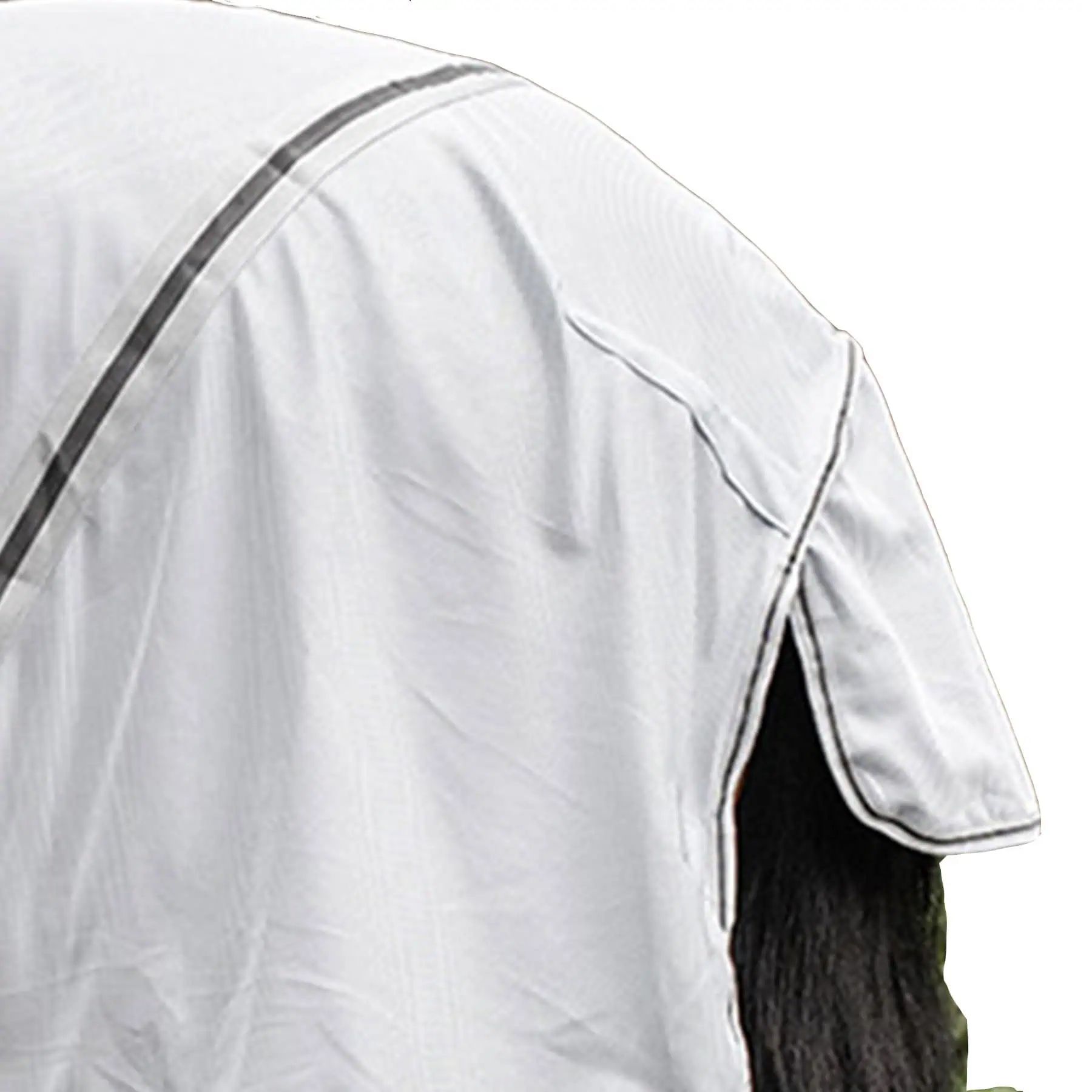 Couverture anti-mouches Waldhausen PROTECT avec encolure amovible, gris argent, vue arrière