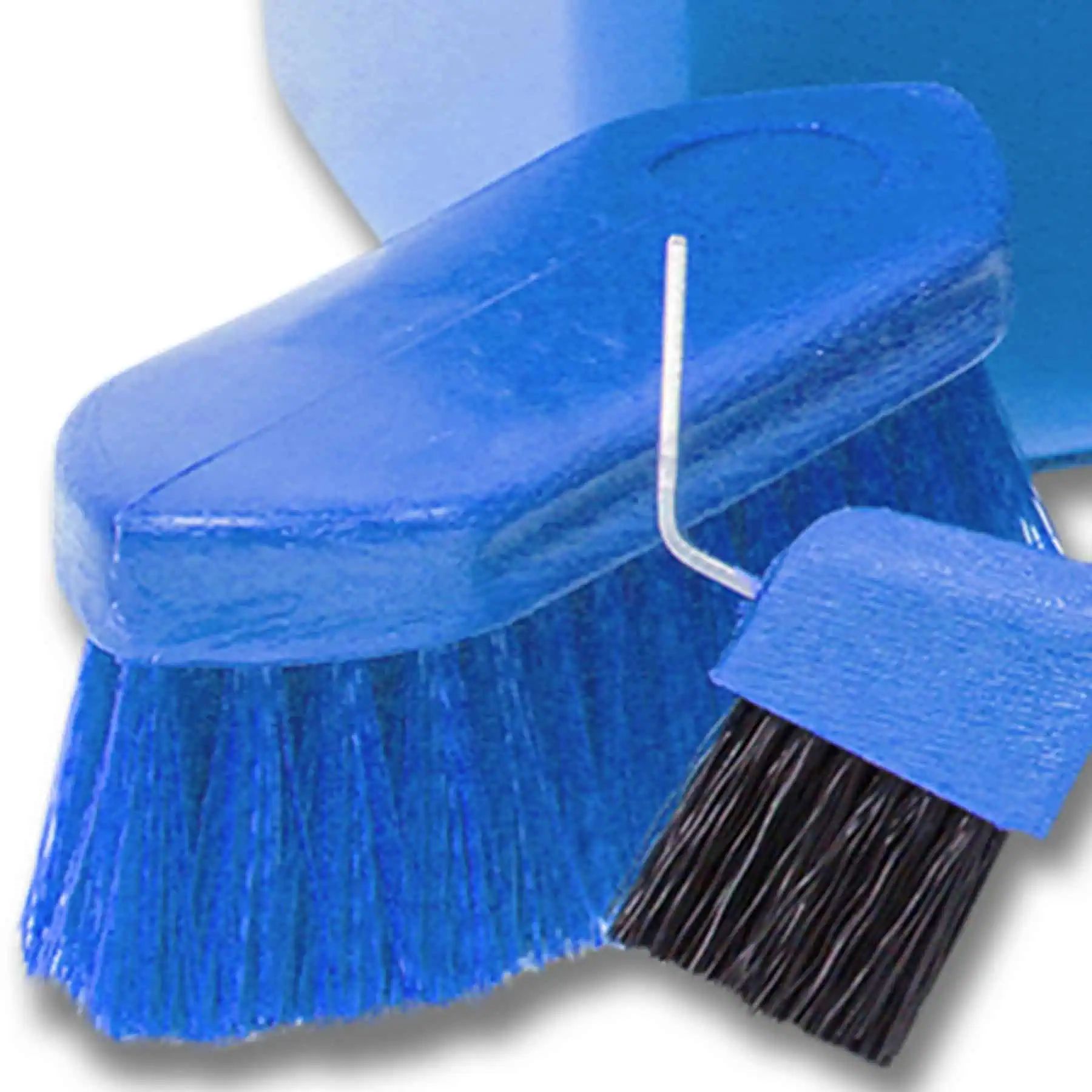 Waldhausen Coffret de pansage complet pour cheval avec poignée, bleu azur