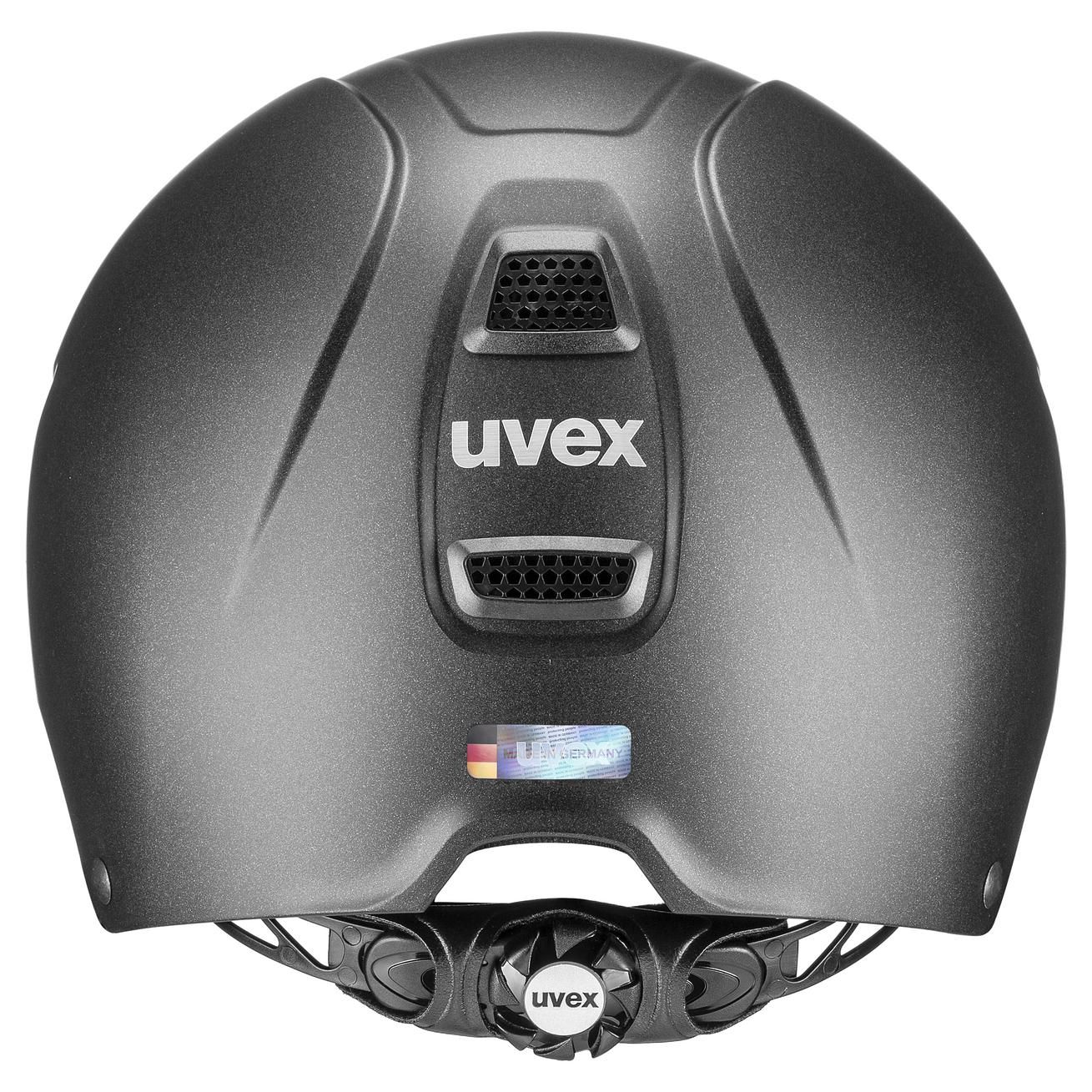 uvex Reithelm perfexxion III xc mat, sportlicher Sicherheitshelm, Rückansicht