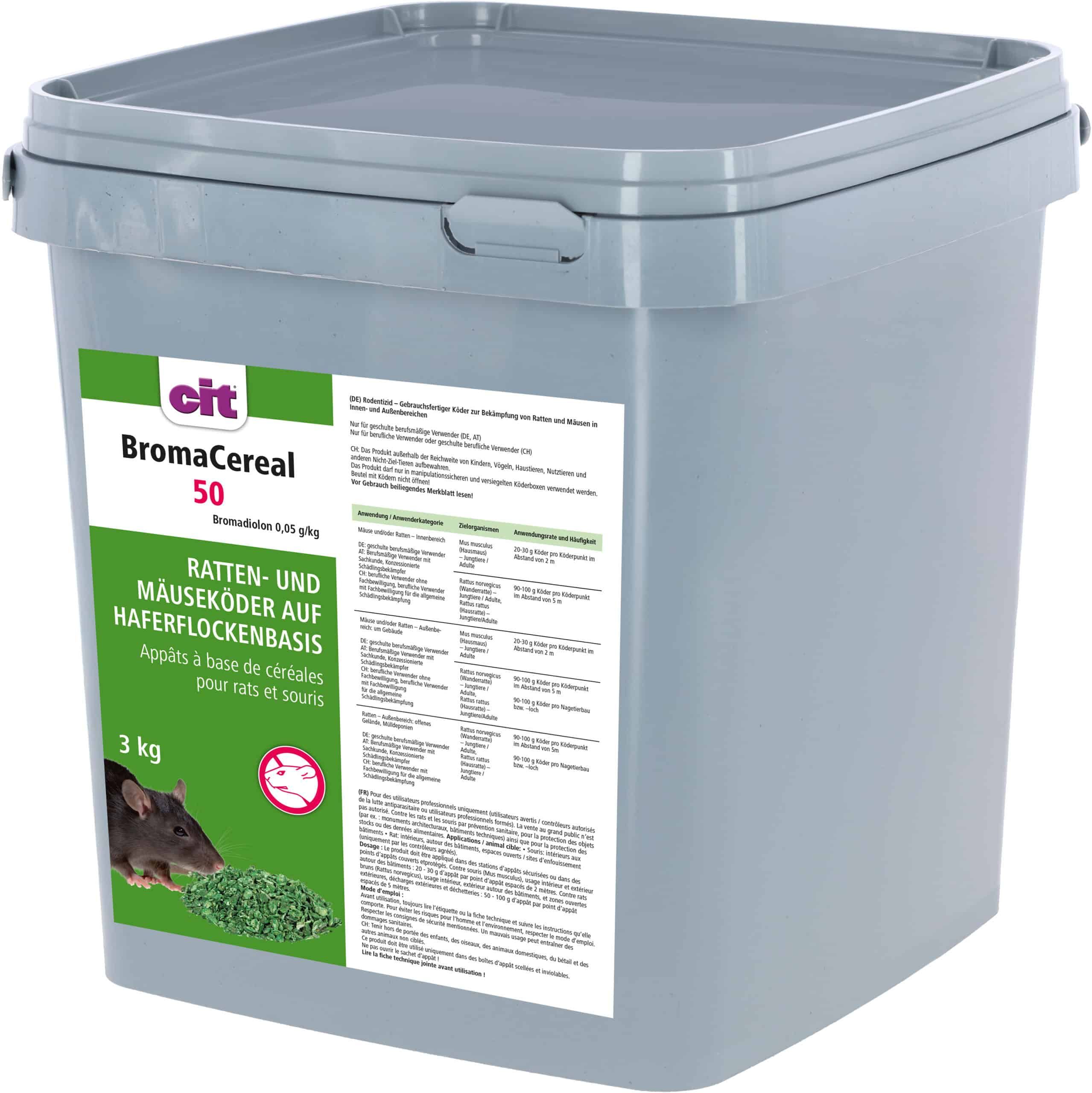 Eimer, Futterschüssel, Rattenmittel, Köder, Mauskornbasierte Mischung