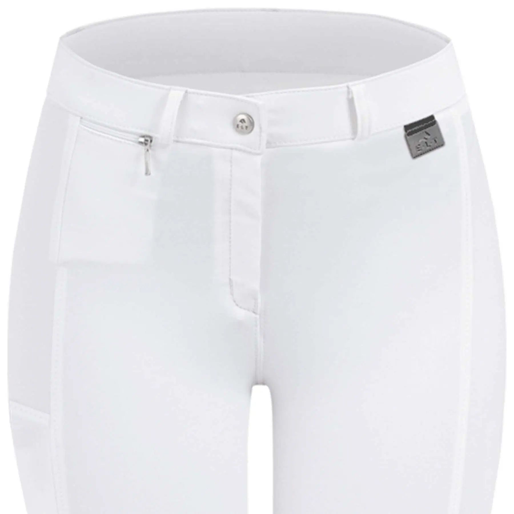 ELT Reithose Micro Knie Silikon, klassischer Schnitt, atmungsaktiv, weiß D44