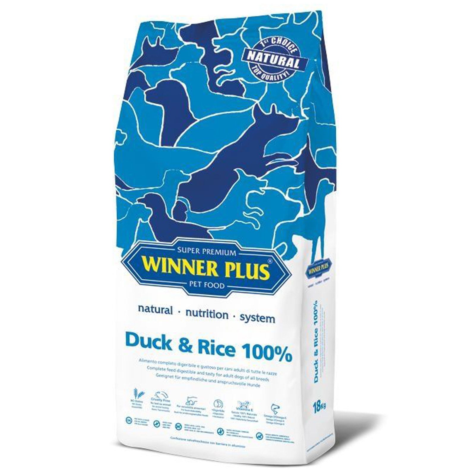 Winner Plus Super Premium Anka & Riskött 100% 18 kg