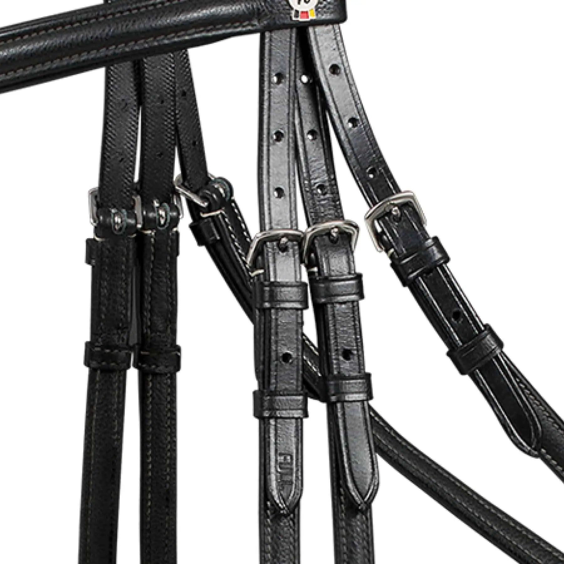 Waldhausen X-Line Bridon Supersoft, cuir extra souple, combiné anglais, Noir, FULL