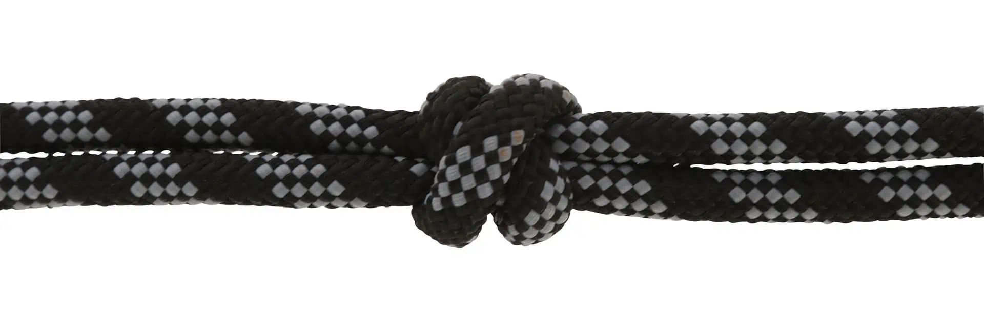 Licol à nœuds Covalliero pour chevaux, noir/gris, en polypropylène
