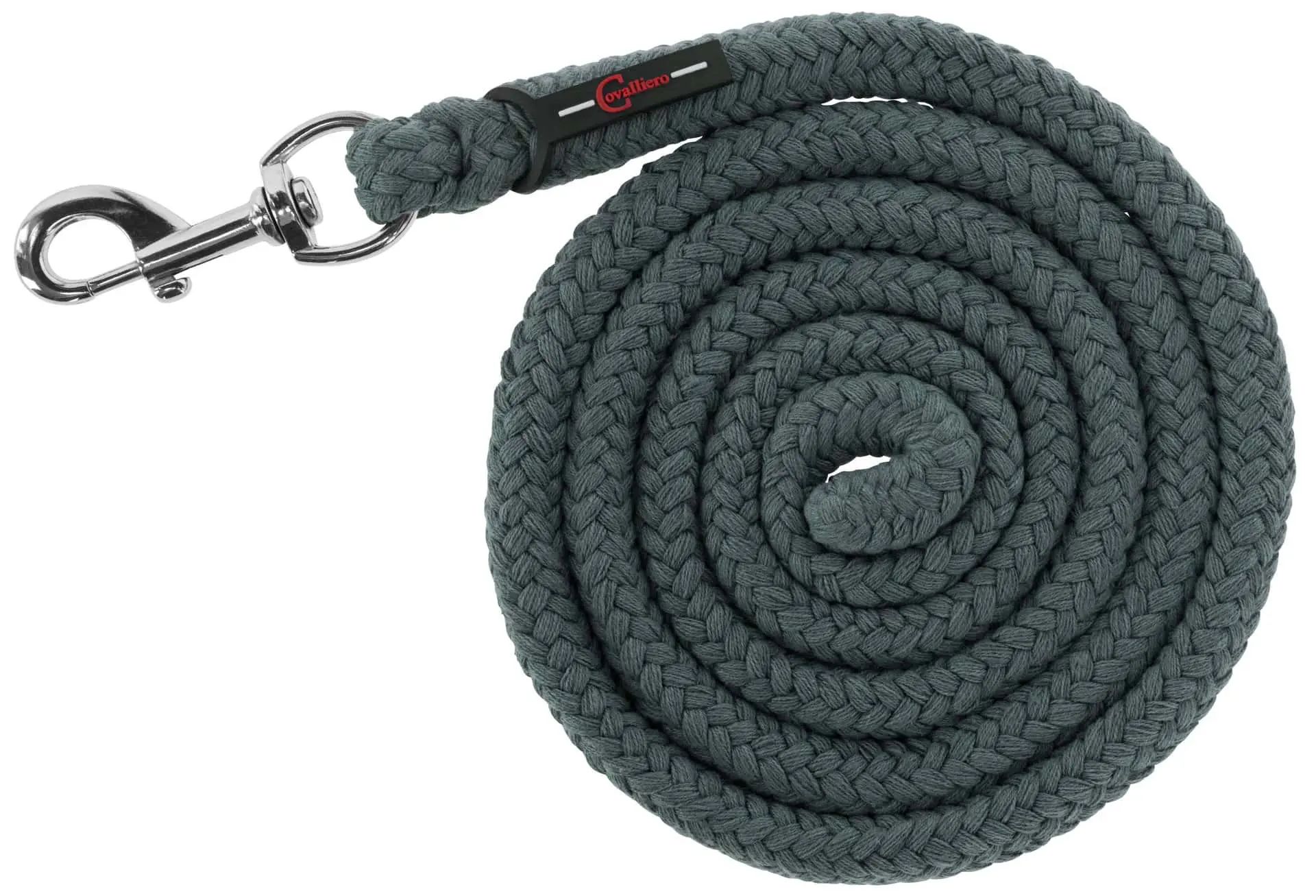Longe Covalliero Doria, extra épaisse pour chevaux, vert jade, avec mousqueton