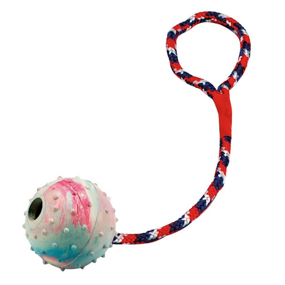 Kerbl Labda kötélen kutyáknak, természetes gumi, csengővel, 30 cm