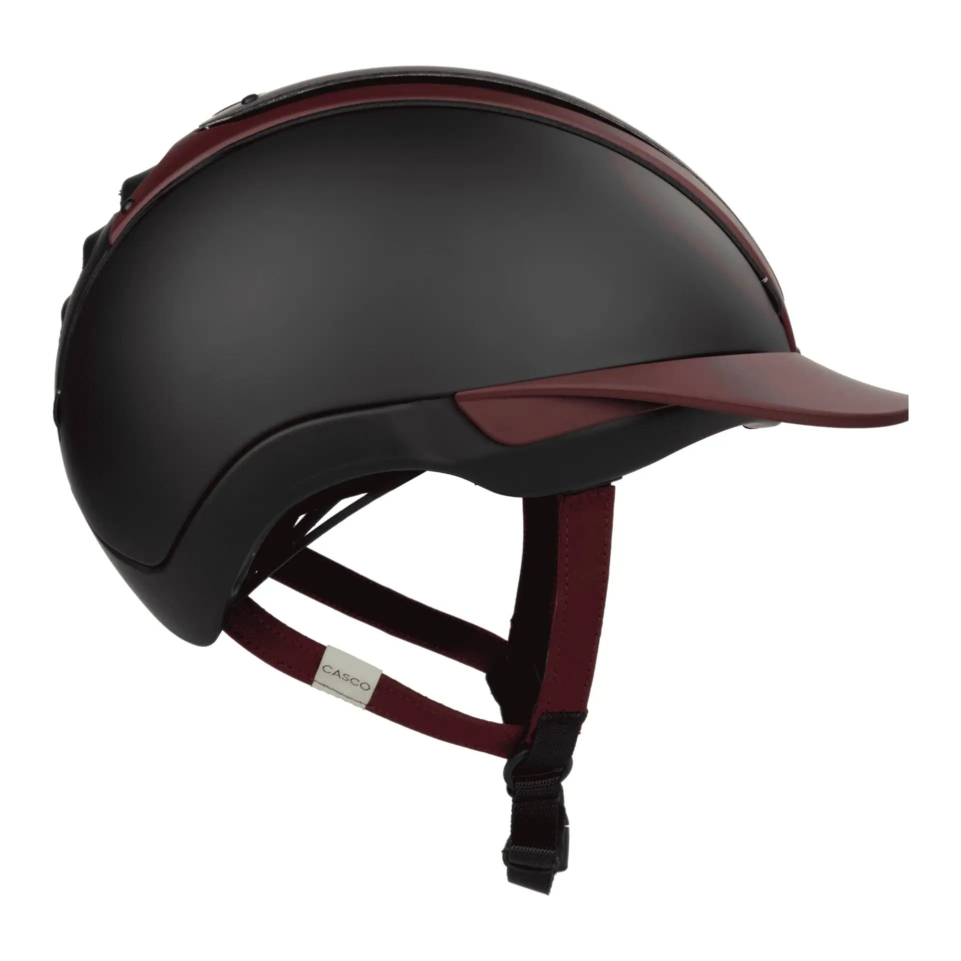 Casque d'équitation Casco Duell One Precision, design carbone, Carbon Burgundy S