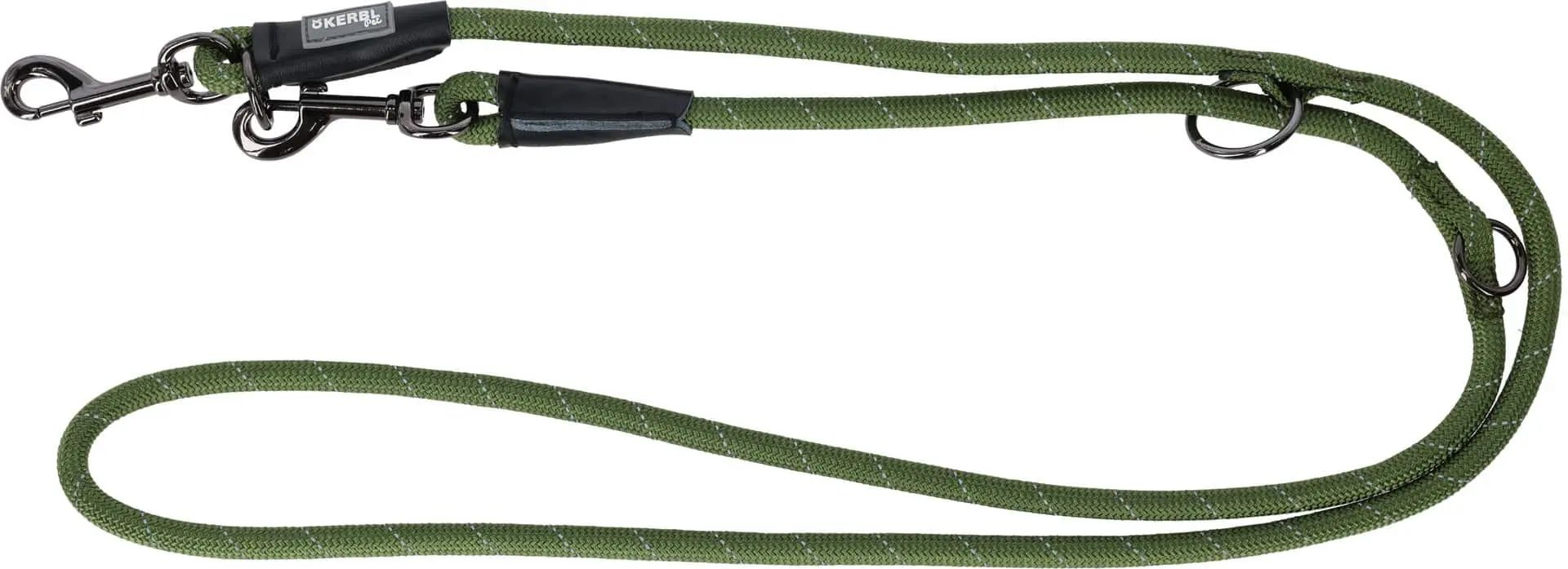 Kerbl Tauleine Seoul, Hundeleine rund mit Karabiner, grün