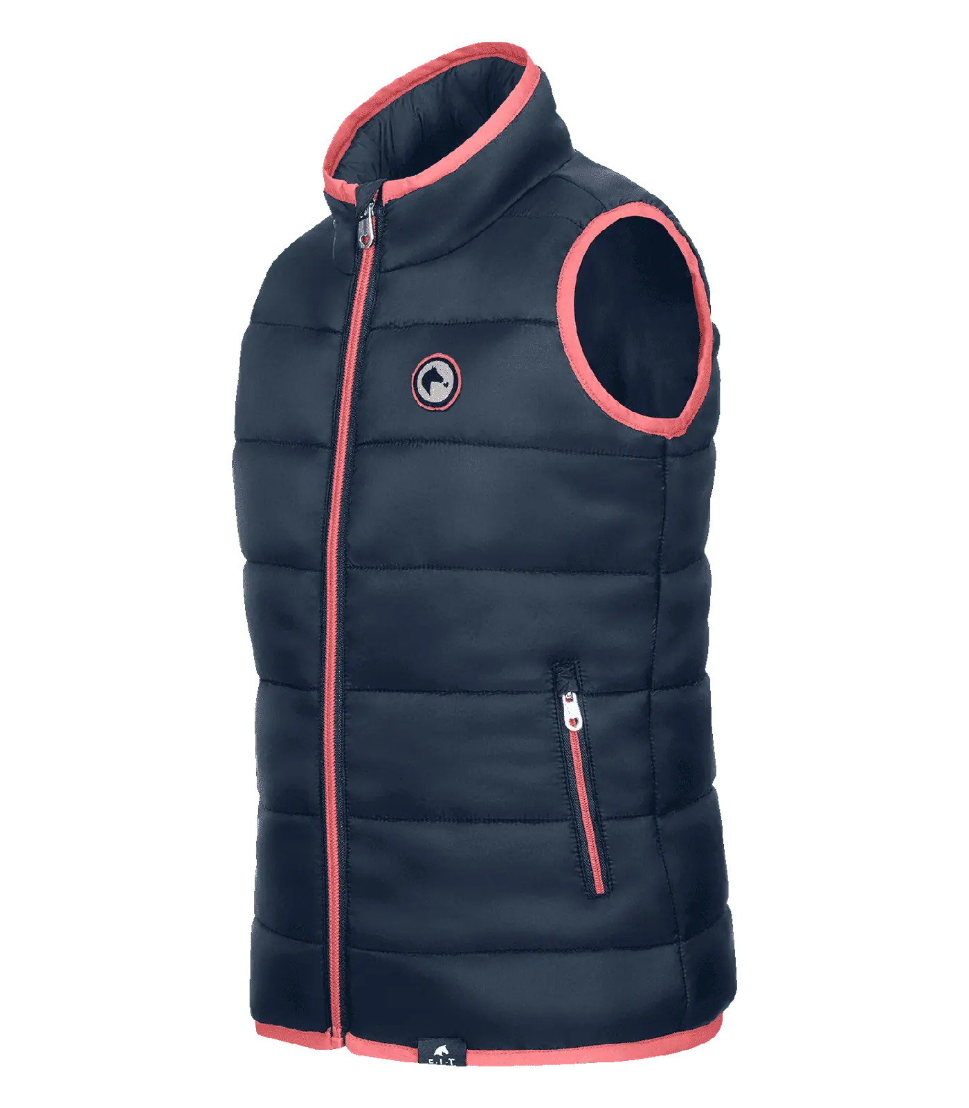 ELT Vestă Matlasată Lucky Lou, copii 104/110 albastru miezul nopții/Lucky Heart