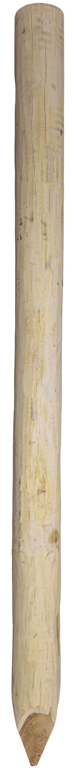 heller Holzpfahl mit angespitztem Ende