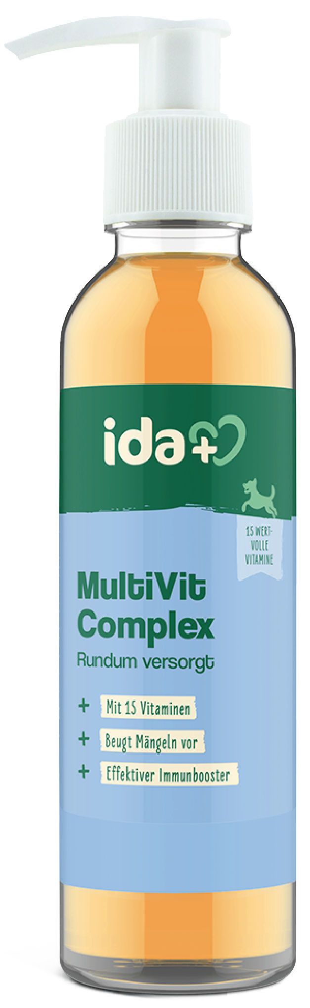 Vitaminienergie, Multivitamin, Pumpenspender, Gesundheitsprodukt, Orangene Flüssigkeit