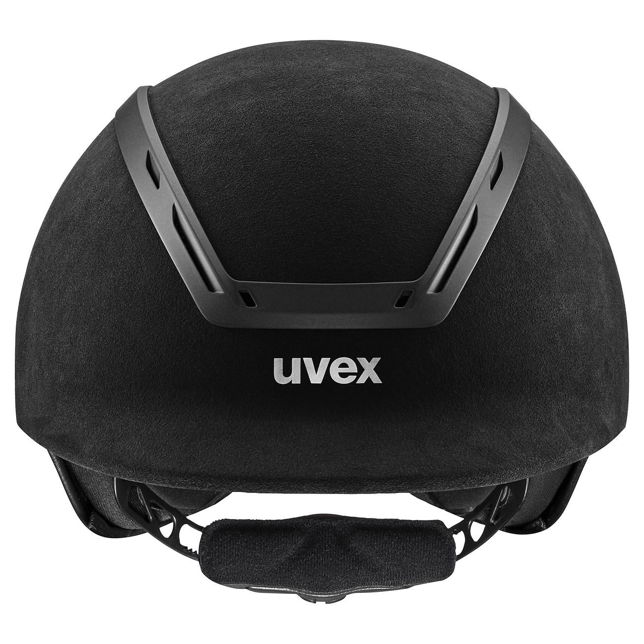 casque d'équitation uvex exxeed classical, noir, vue de face