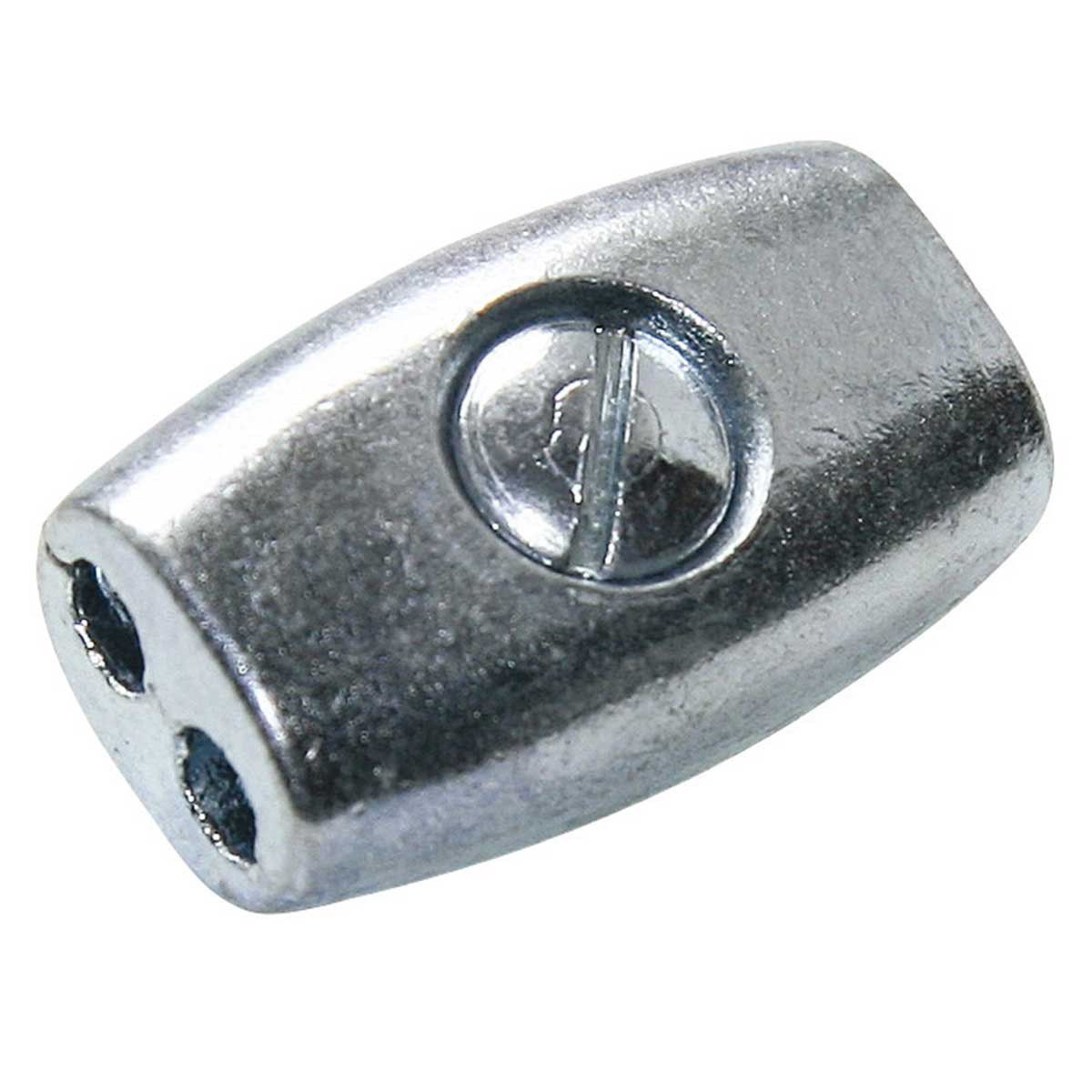 AKO Connecteur de fil et de câble ovale, galvanisé, lot de 10, pour câble jusqu'à Ø 6,5 mm