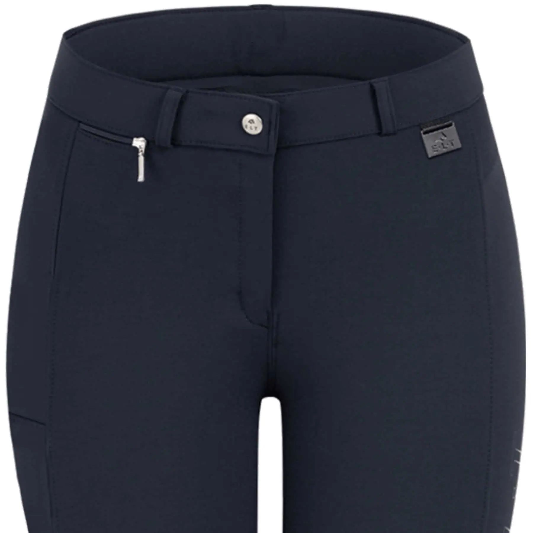 Pantalon d'équitation ELT Micro Genou Silicone, coupe classique, bleu nuit 164
