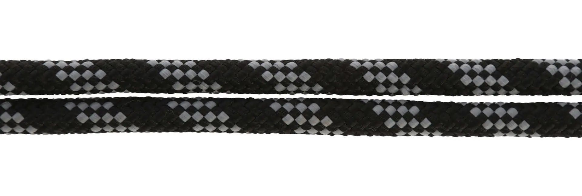 Licol à nœuds Covalliero pour chevaux, noir/gris, en polypropylène