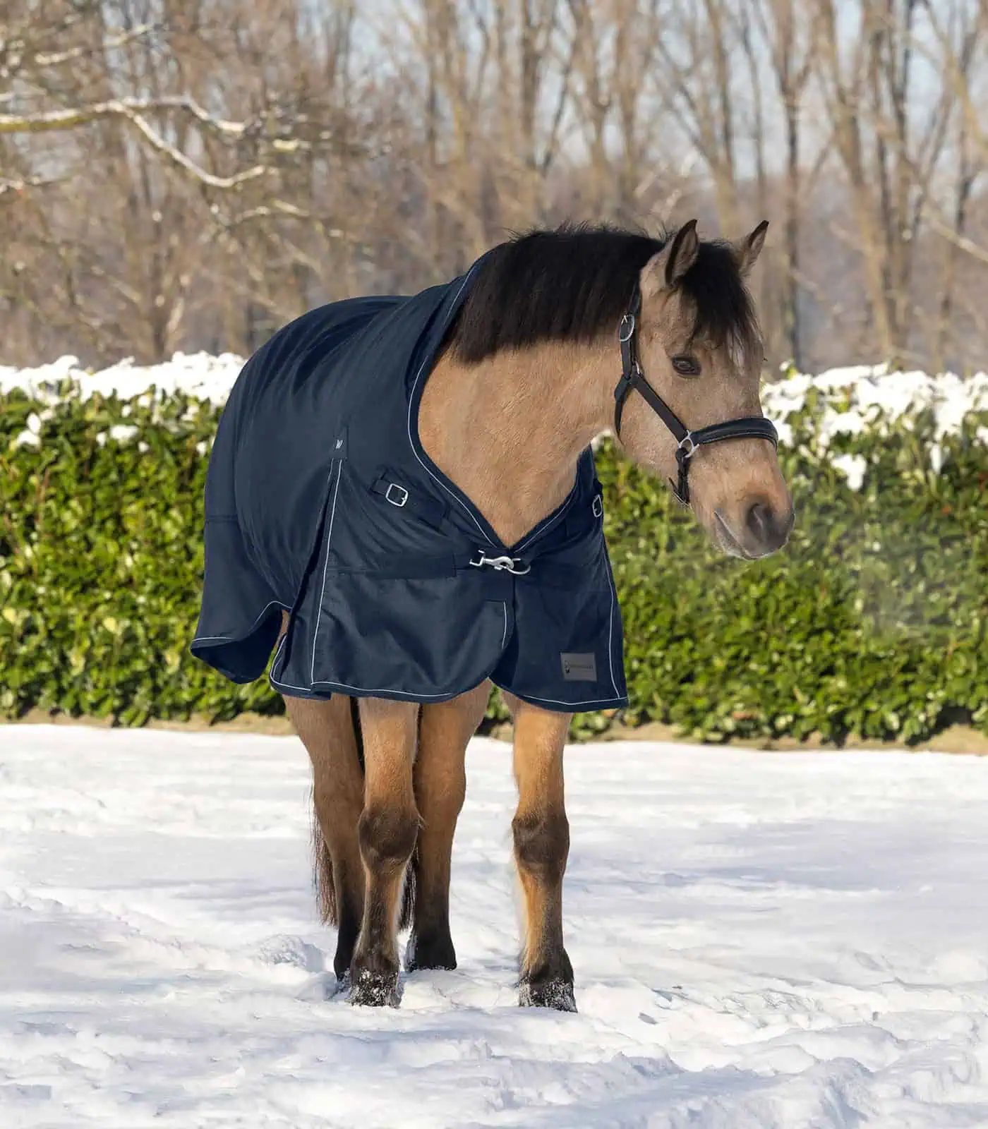 Waldhausen Couverture d'extérieur Scandic, High Neck, Light, imperméable, bleu nuit, 145 cm