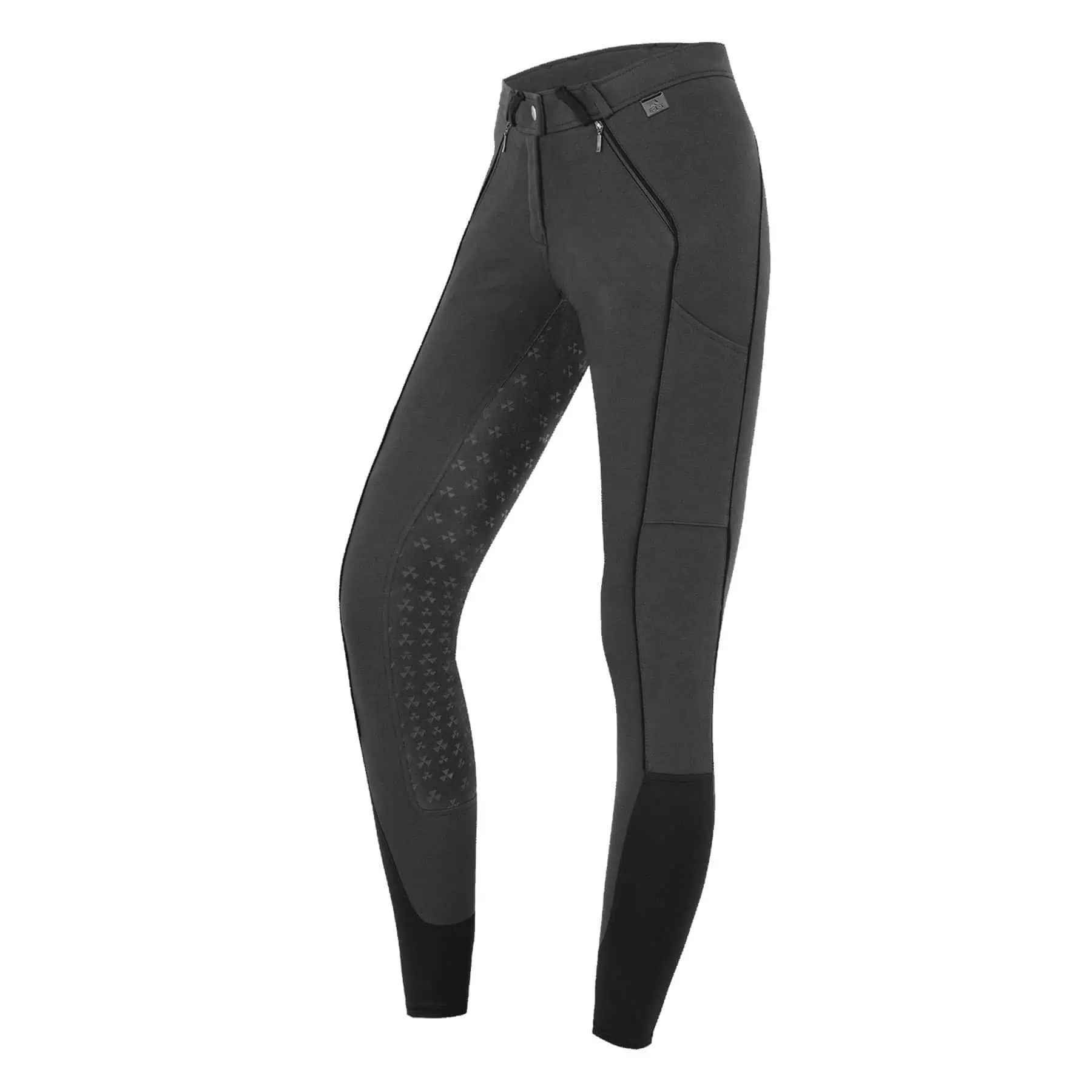 Pantalon d'équitation ELT Fenja, fond intégral enfant avec paillettes, asphalte 176