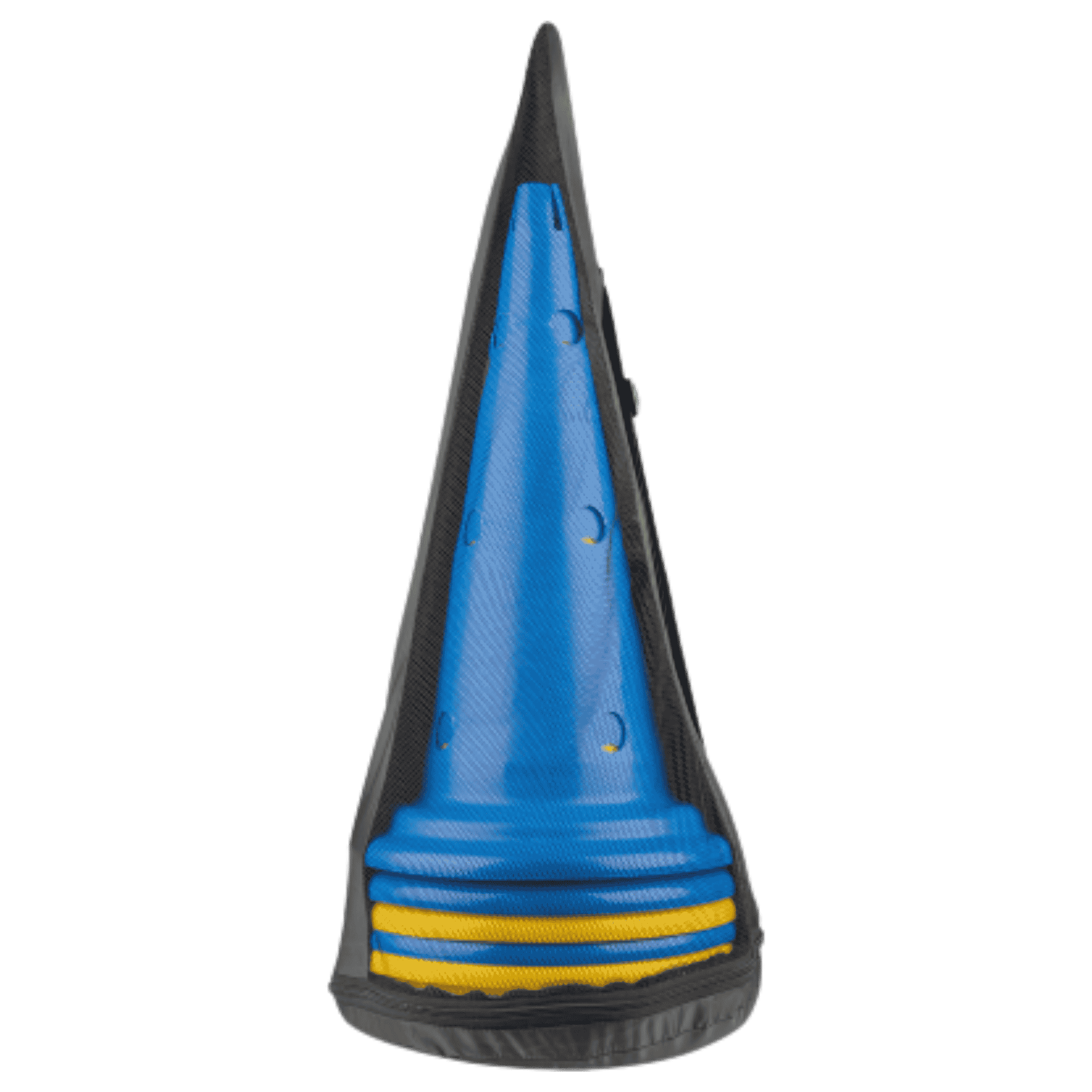 party cone, party hat, cone, latex, blue, yellow