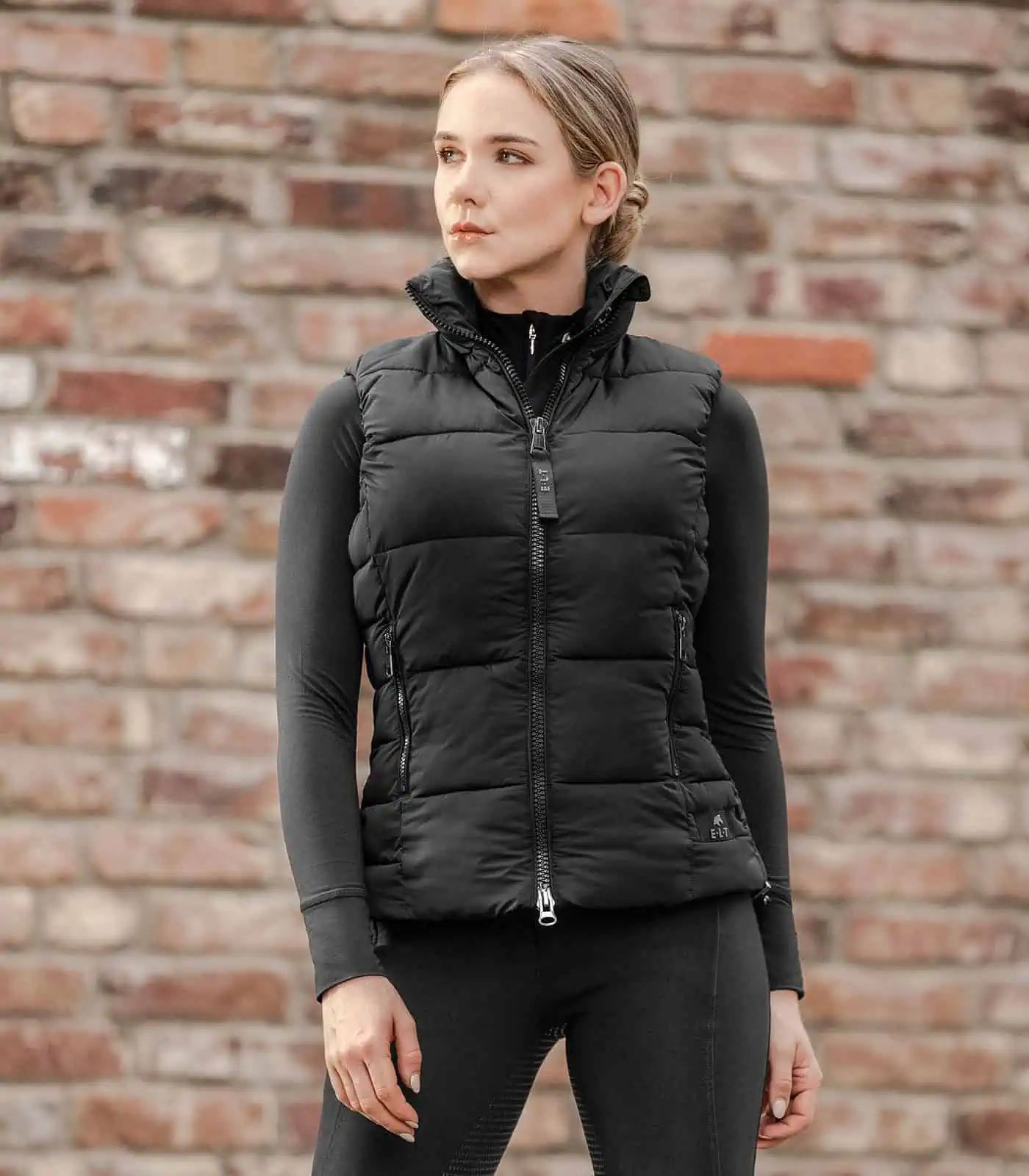 ELT Winter Lightweight Weste Oxford - Reitweste mit Wattierung, schwarz, XS