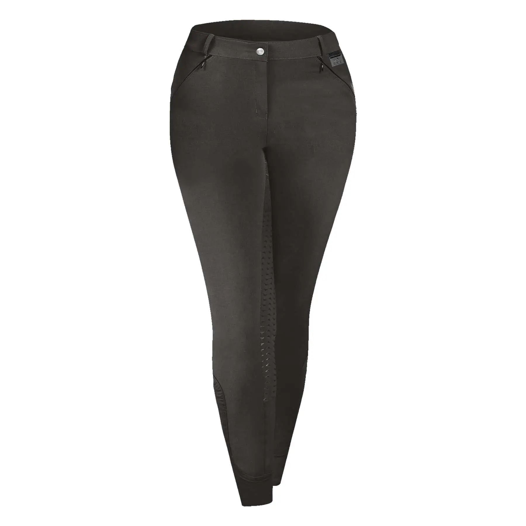 Pantalon d'équitation ELT Dahlia Silicone, fond intégral classique, boue, 48