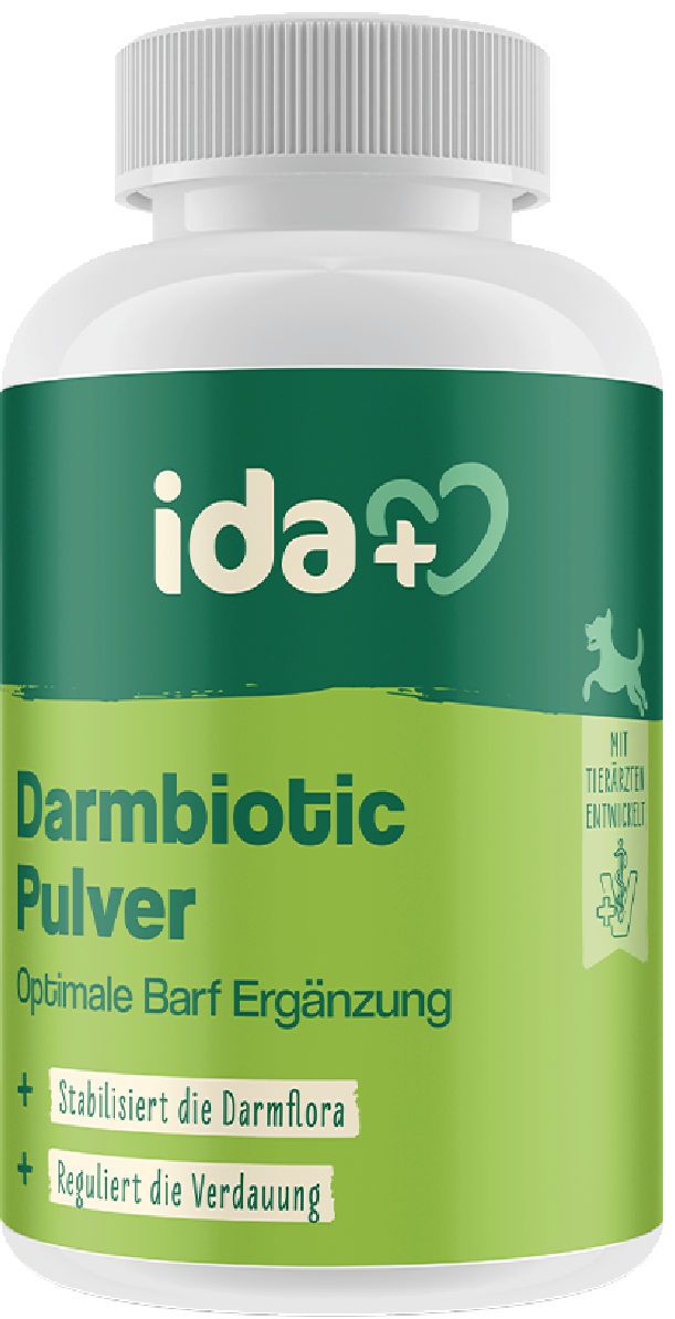 IdaPlus Darmbiotic Pulver för tarmflora hos hund, 180 g