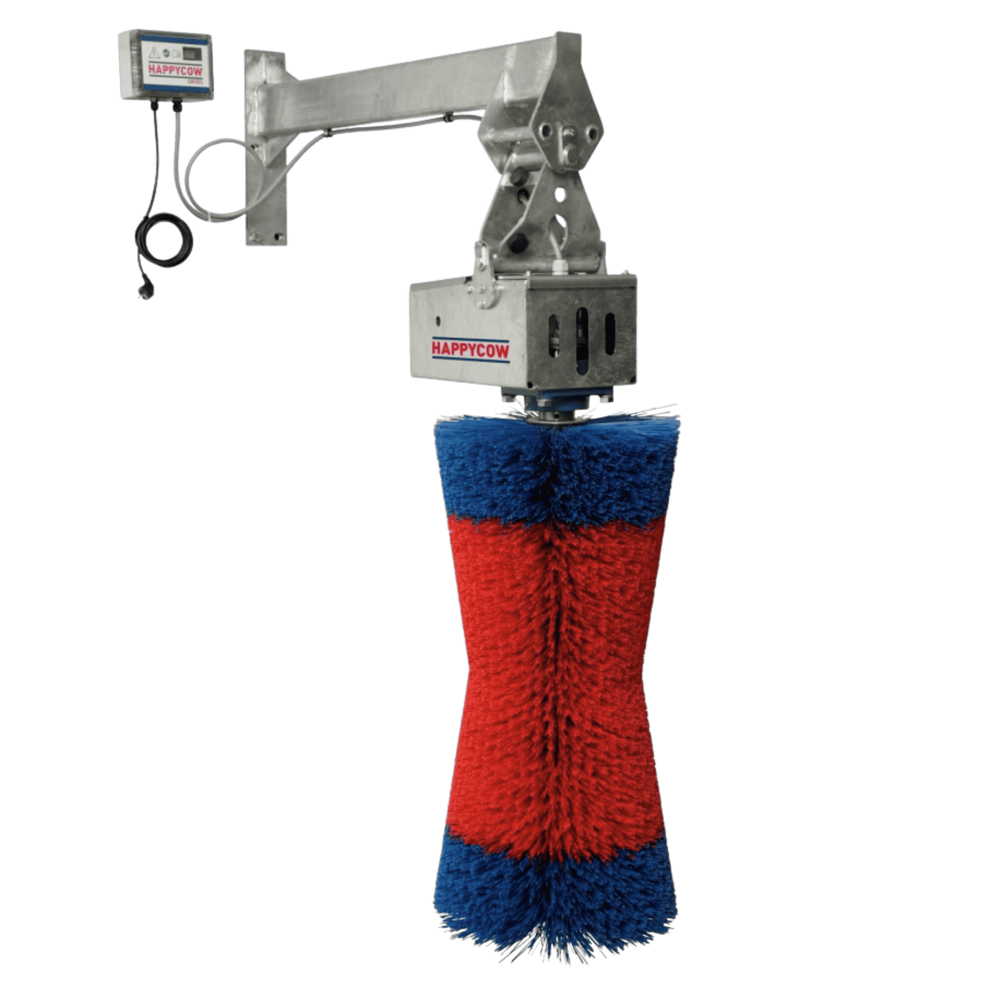 AutomatischeAutowäsche-Bürste, Rotationsbürste, industrielleWaschbürste, MetallMontage, rot-blauerZylindrischerBürstenkopf