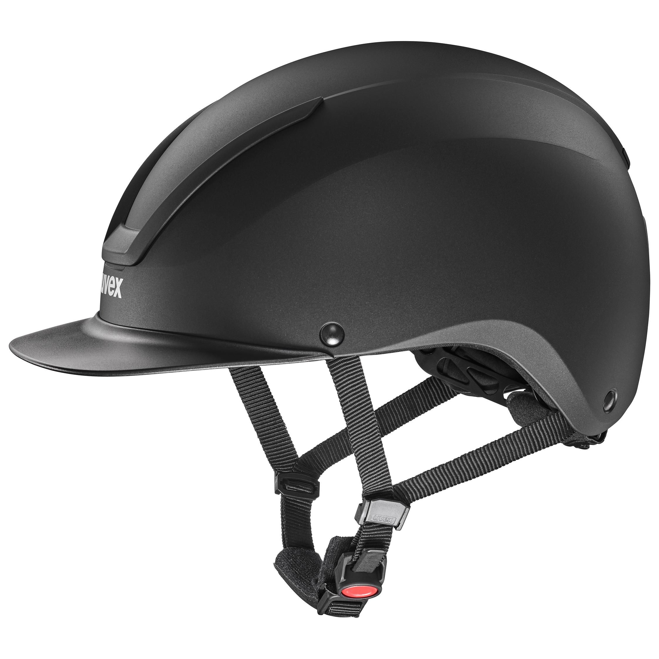 uvex ixxo active lovaglósisak hardshell héjjal, EN 1384:2023, matt fekete, 53-54 cm