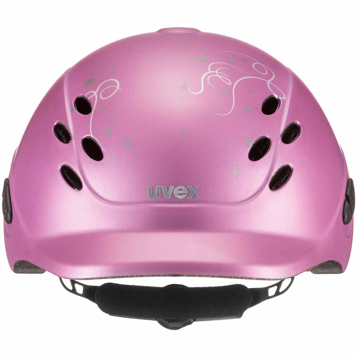 Casque d'équitation uvex onyxx décor pour enfants, motifs princesse et poney, vue arrière