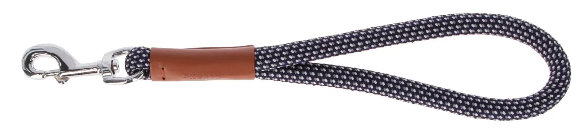 Laisse courte de présentation Phoenix bleu 14 mm x 35 cm