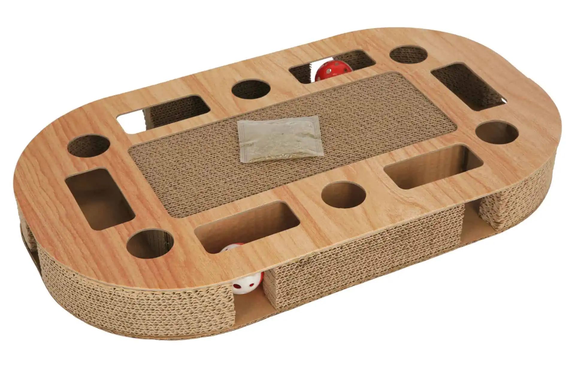 Kerbl Planche à Gratter Ovalo pour Chat avec Herbe à Chat, 52 x 31 x 8,5 cm