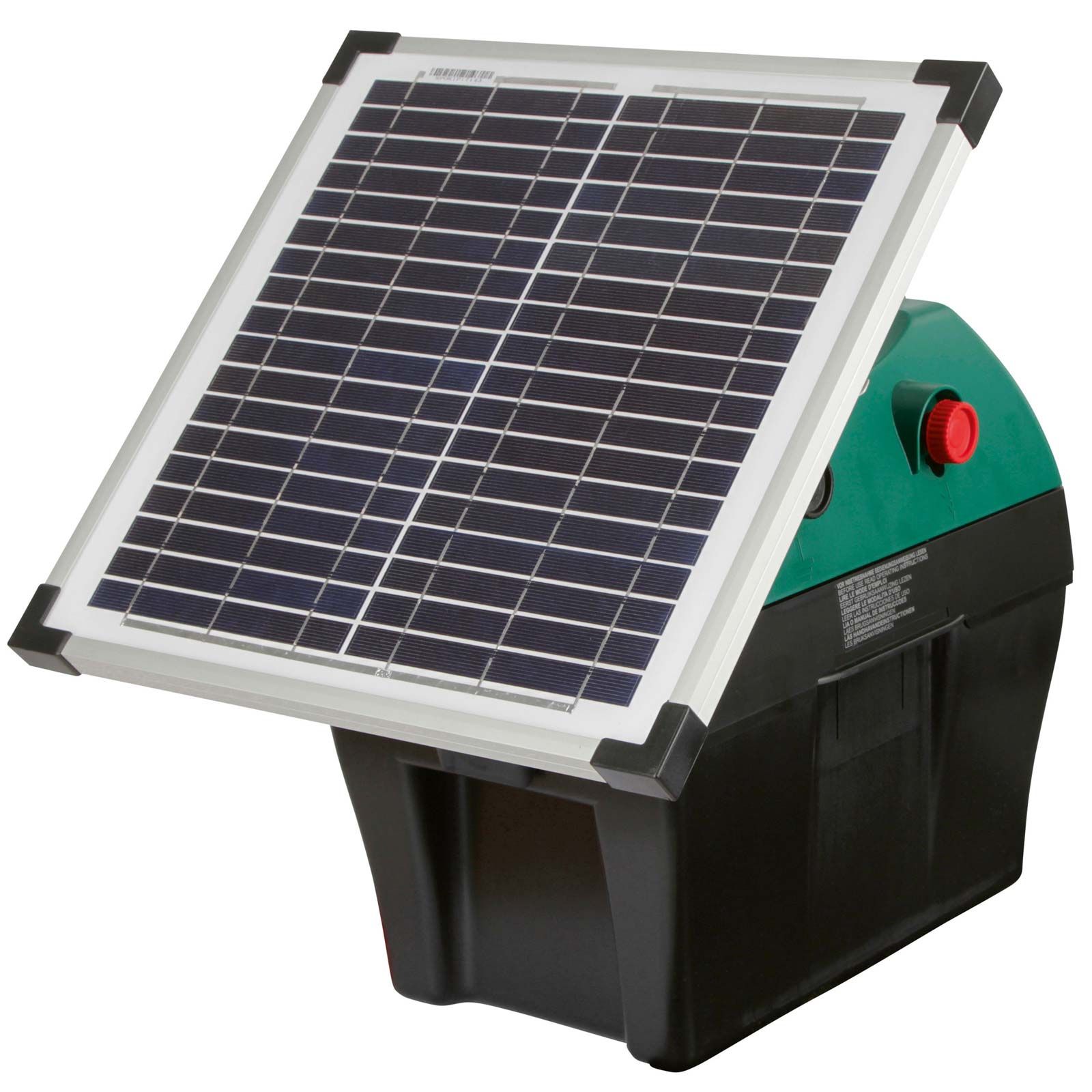 Elettrificatore AKO Mobil Power AD 3000 12V, 5,7 Joule, vista frontale, pannello solare