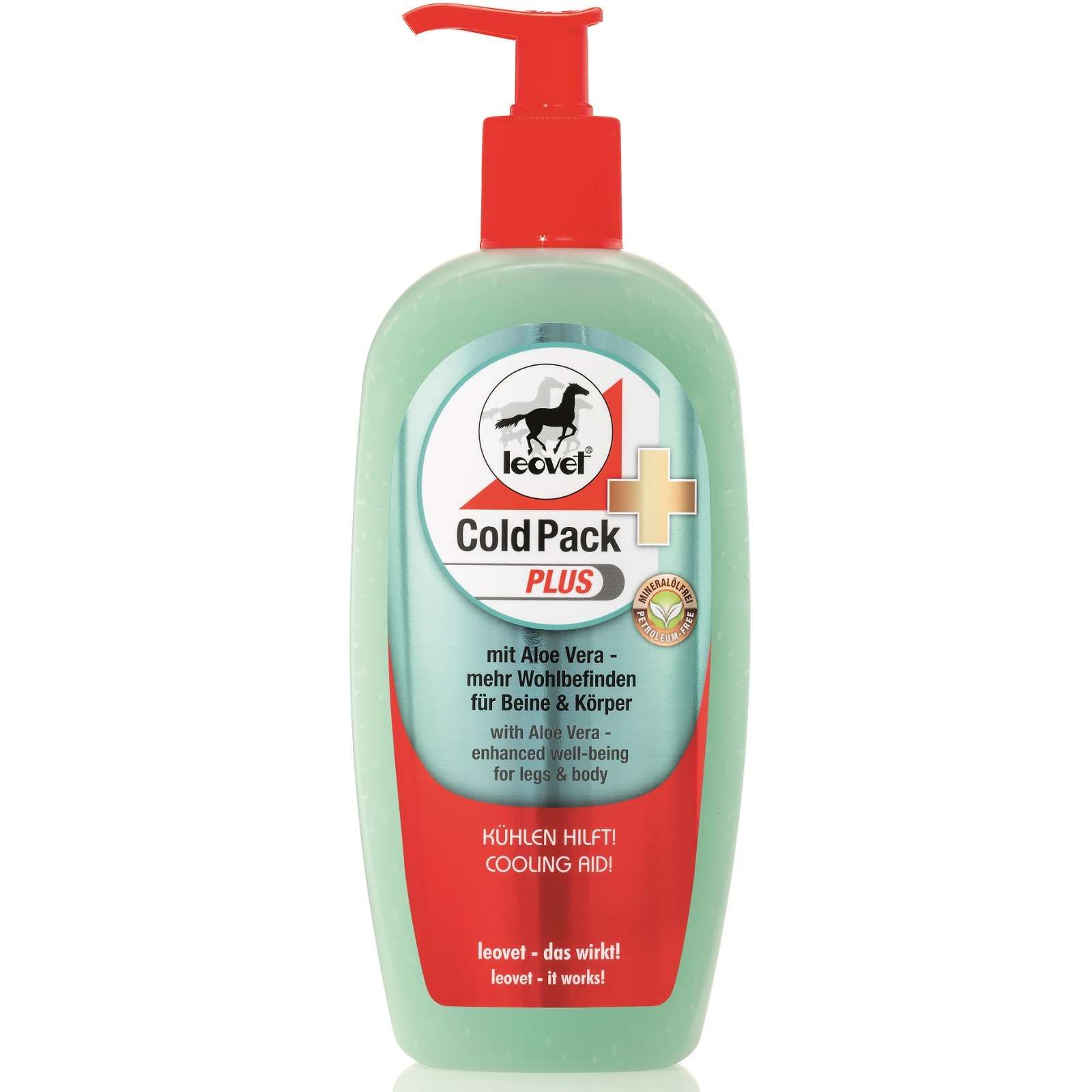 Crème musculaire pour chevaux Leovet Cold Pack Plus avec aloe vera 500 ml