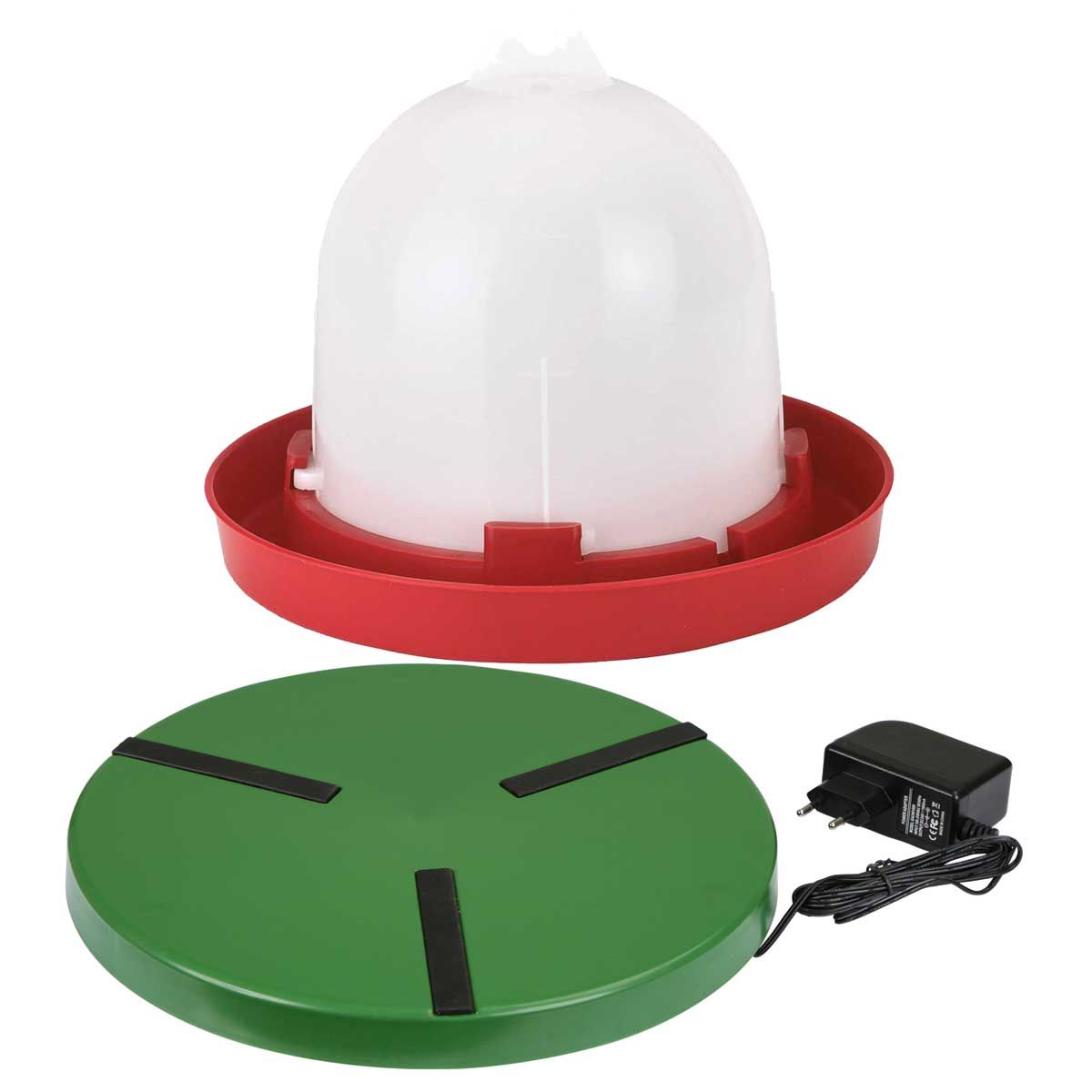 Kit abbeveratoio per galline 3,5 L con piastra riscaldante 22 W