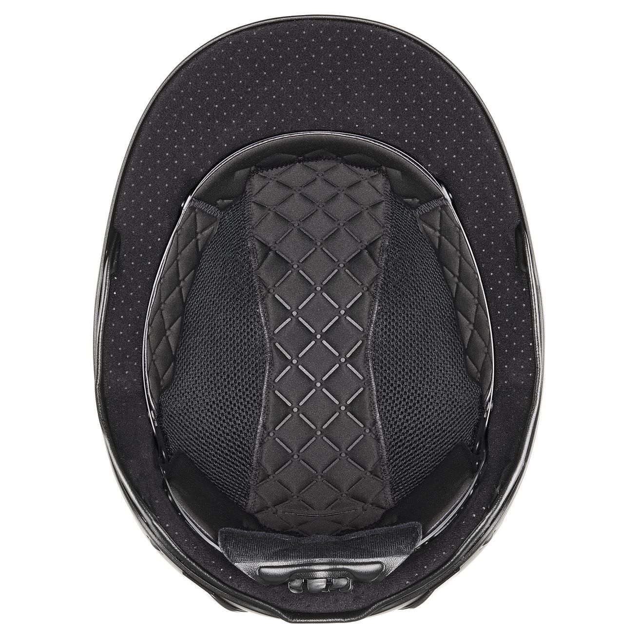 uvex exxeed Mips Riding Helmet, matt black, Rotational Impact Protection, top view, feed